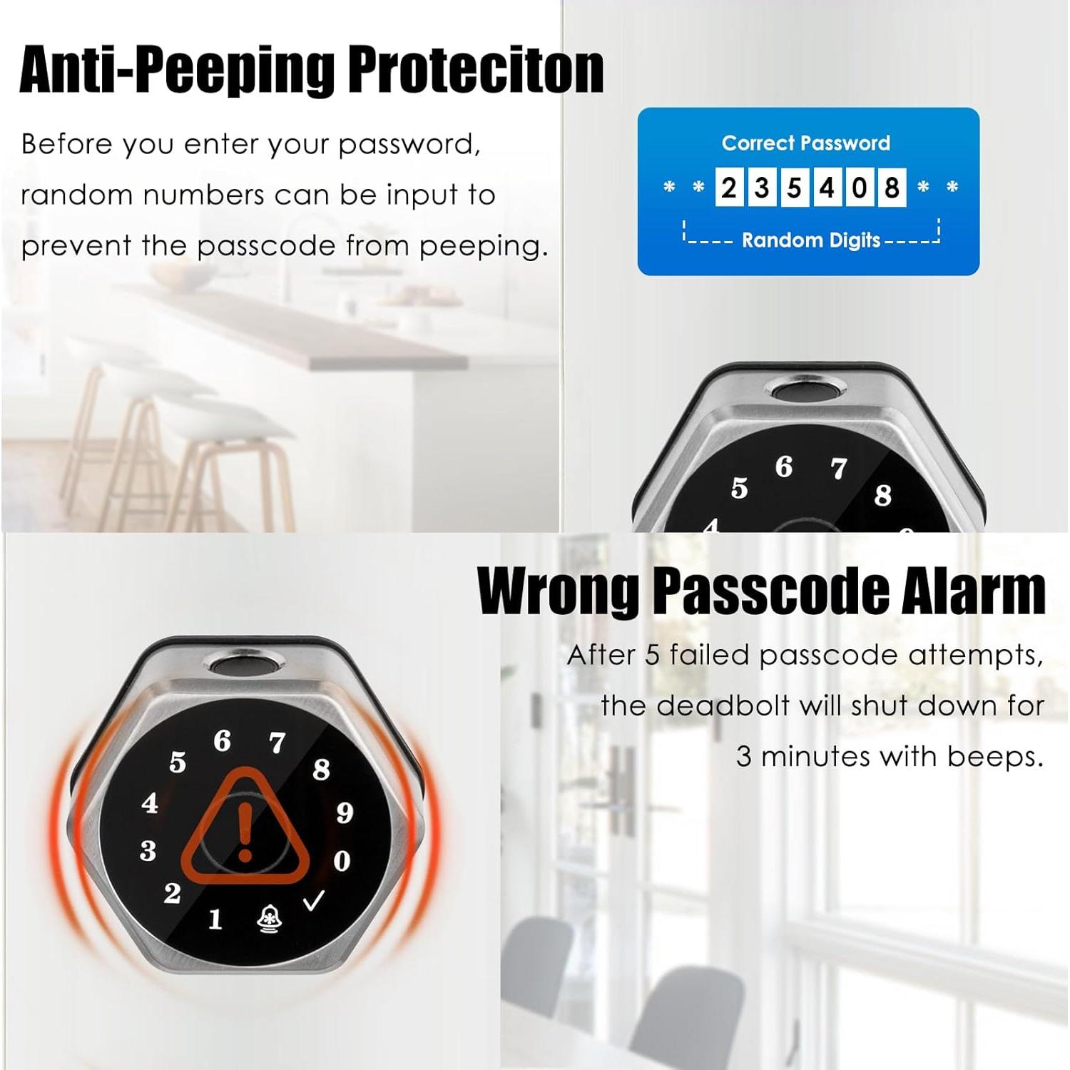 Cerradura Inteligente TooCust VK-SMARTDEADBOLT con Huella Dactilar