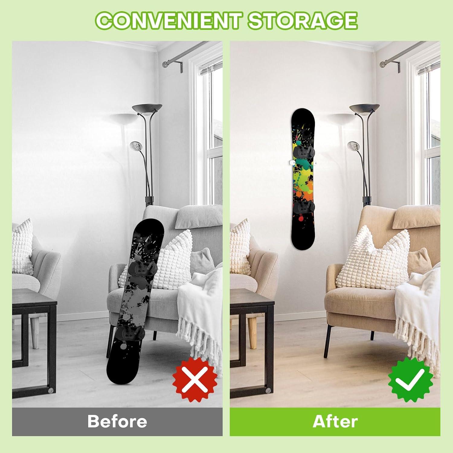 Soporte de Pared para Snowboard Rolitwils - 2 Piezas Blancas