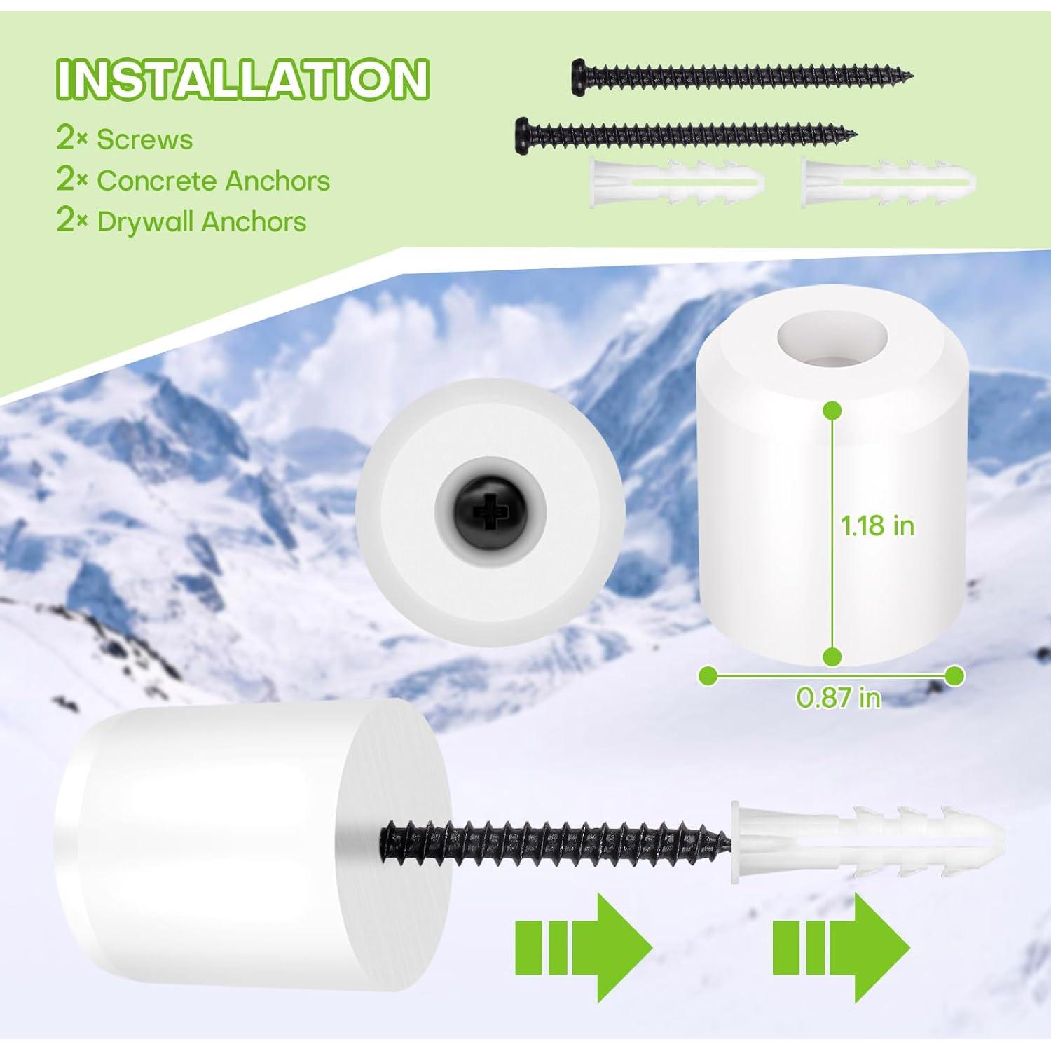 Soporte de Pared para Snowboard Rolitwils - 2 Piezas Blancas