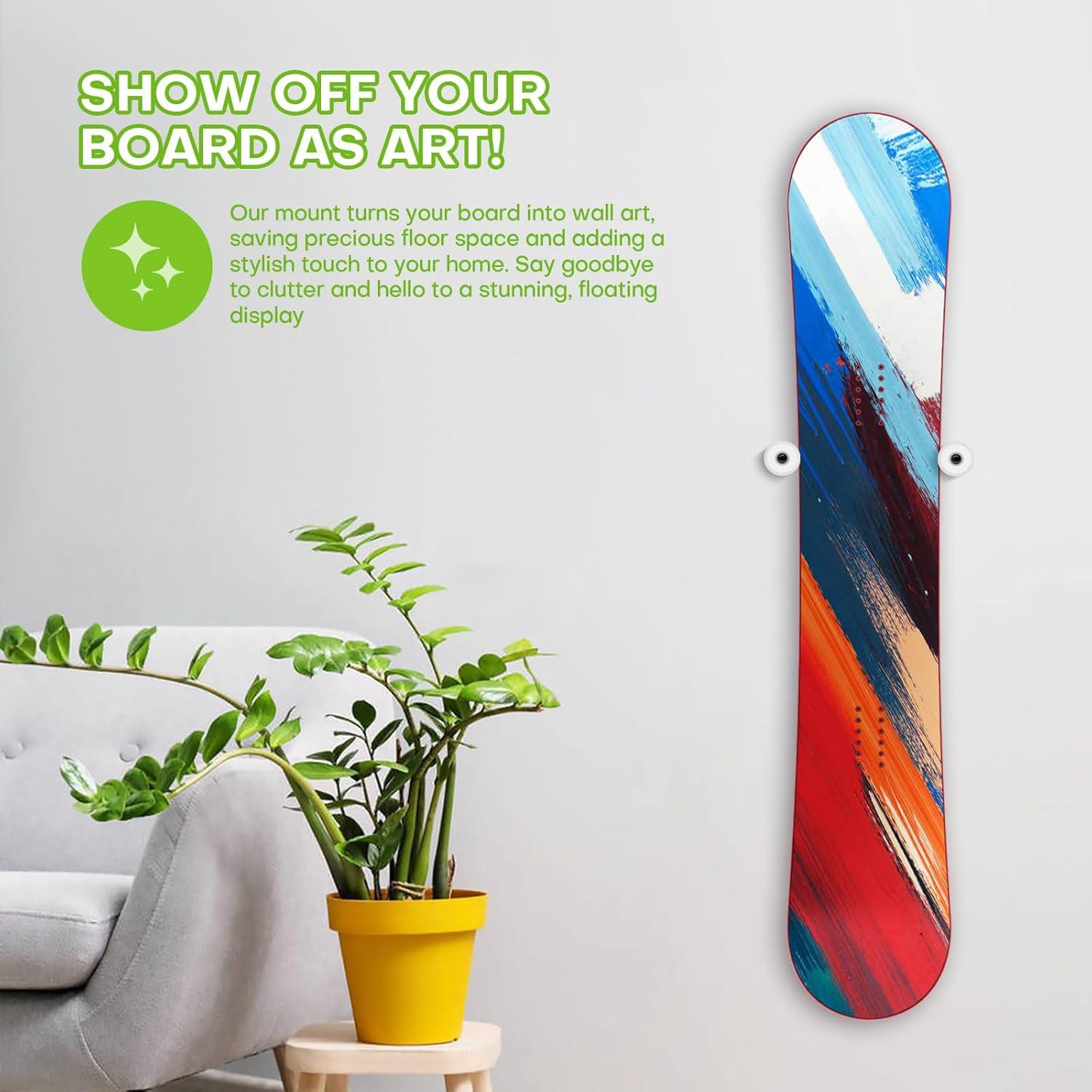 Soporte de Pared para Snowboard Rolitwils - 2 Piezas Blancas