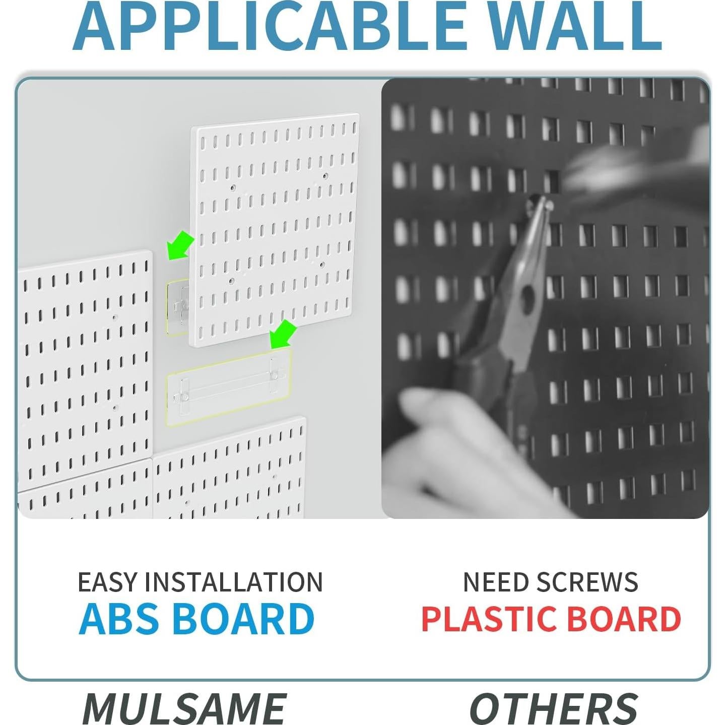 Tablero de Clavos Nafenai 56x84 cm Blanco Organizador Pared