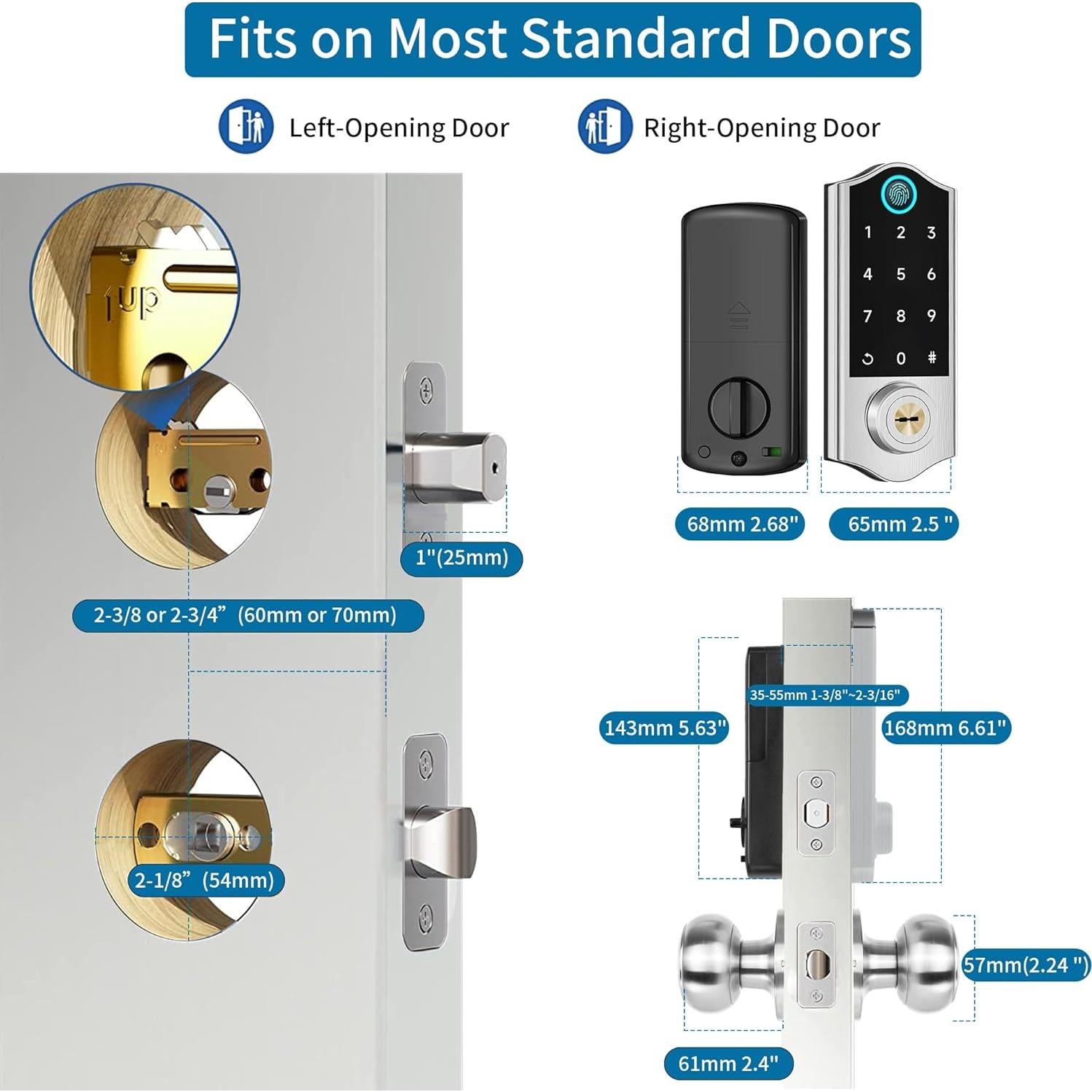 Cerradura Inteligente Biométrica Harfo DA2K-SN con App y Auto Bloqueo