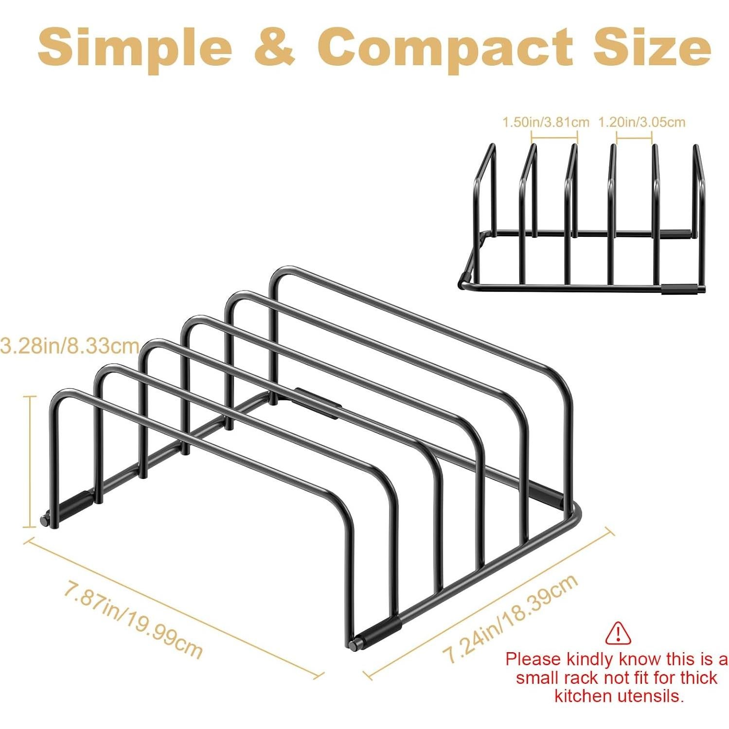 Organizador de Tablas de Cortar Fikoksol 2 Piezas Metal Negro