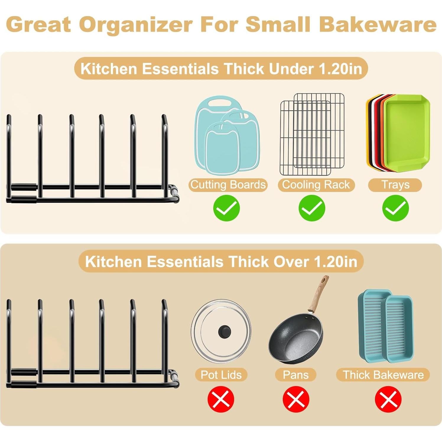 Organizador de Tablas de Cortar Fikoksol 2 Piezas Metal Negro