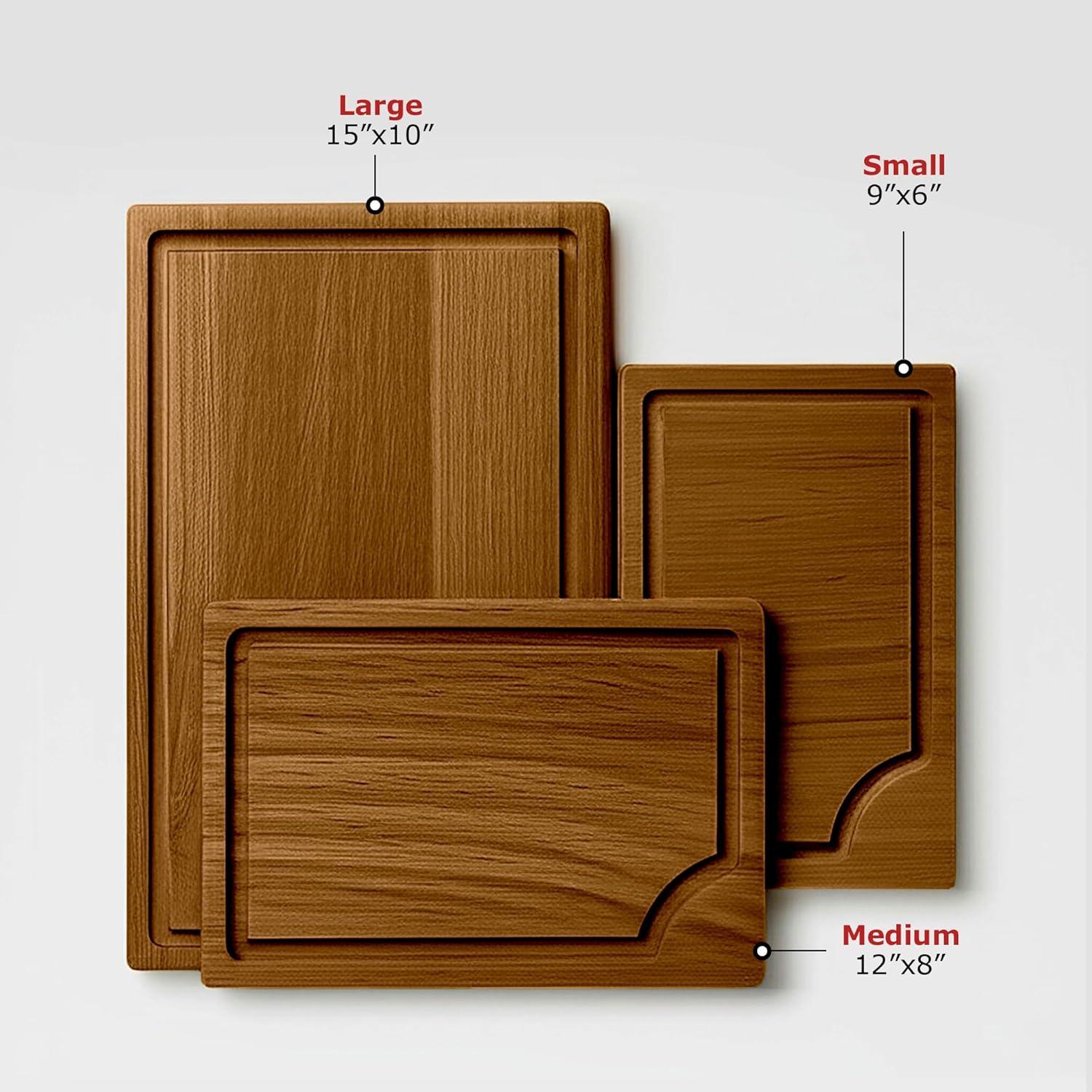 Juego de 3 Tablas de Cortar de Madera Acacia STORE INDYA