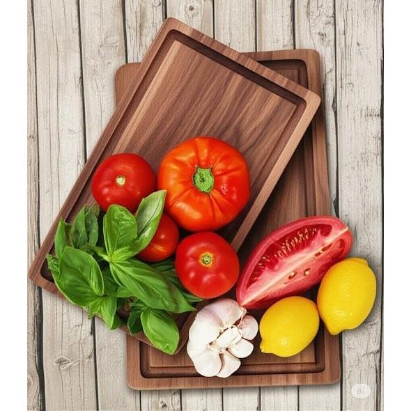 Juego de 3 Tablas de Cortar de Madera Acacia STORE INDYA