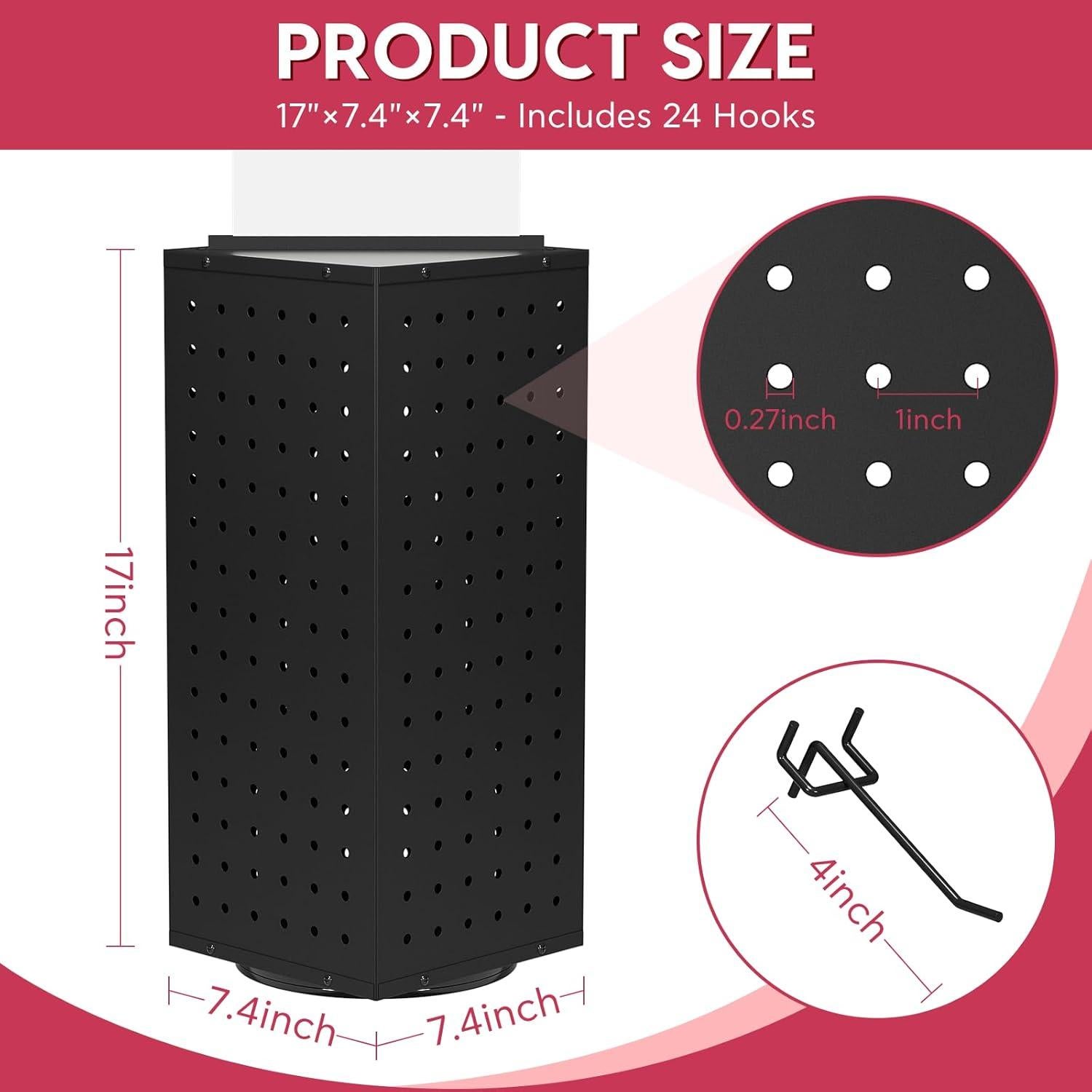 Soporte de Exhibición Giratorio SIBRANT con 24 Ganchos