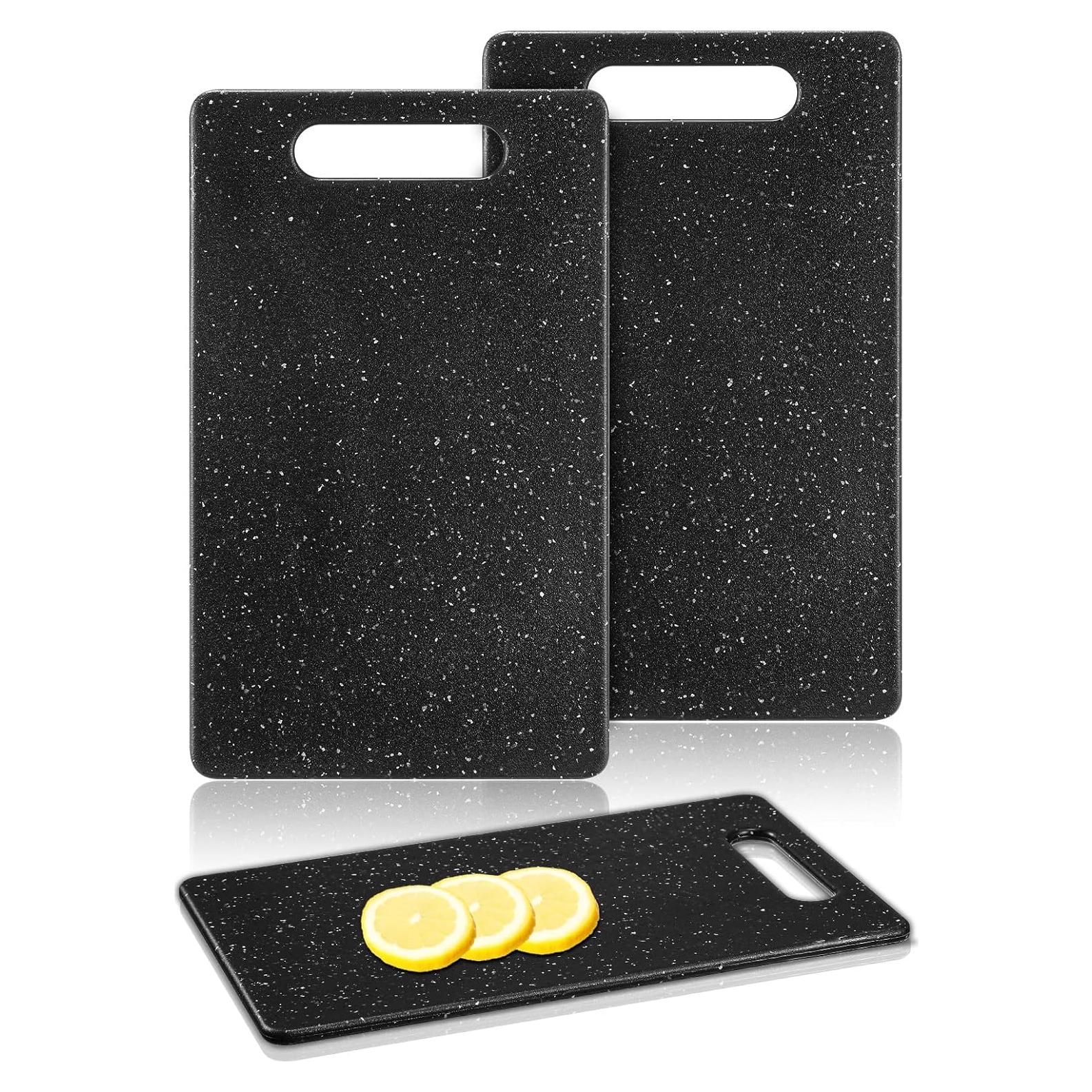 Set 2 Tablas de Cortar Lounsweer 15x25 cm Plástico Negro