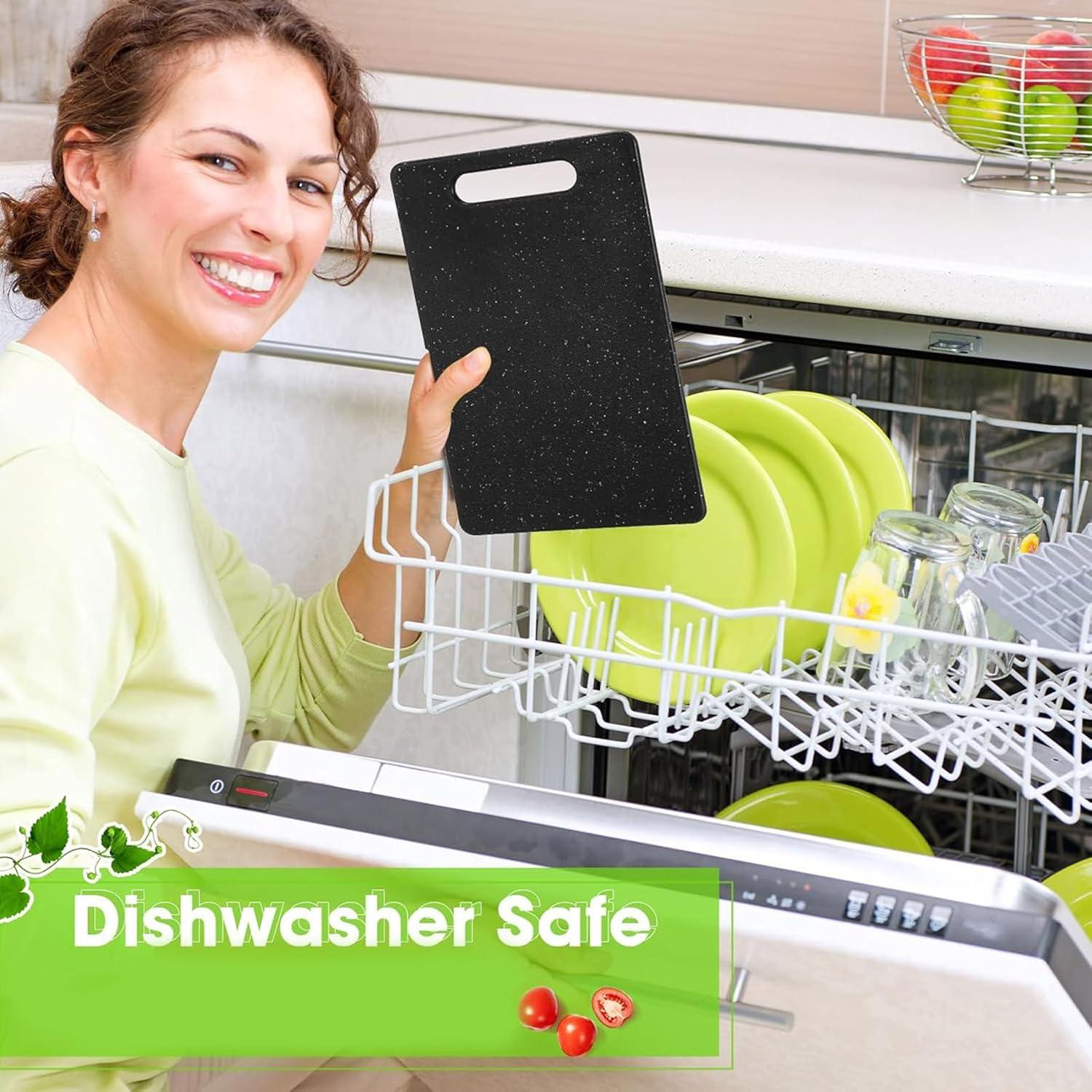 Set 2 Tablas de Cortar Lounsweer 15x25 cm Plástico Negro