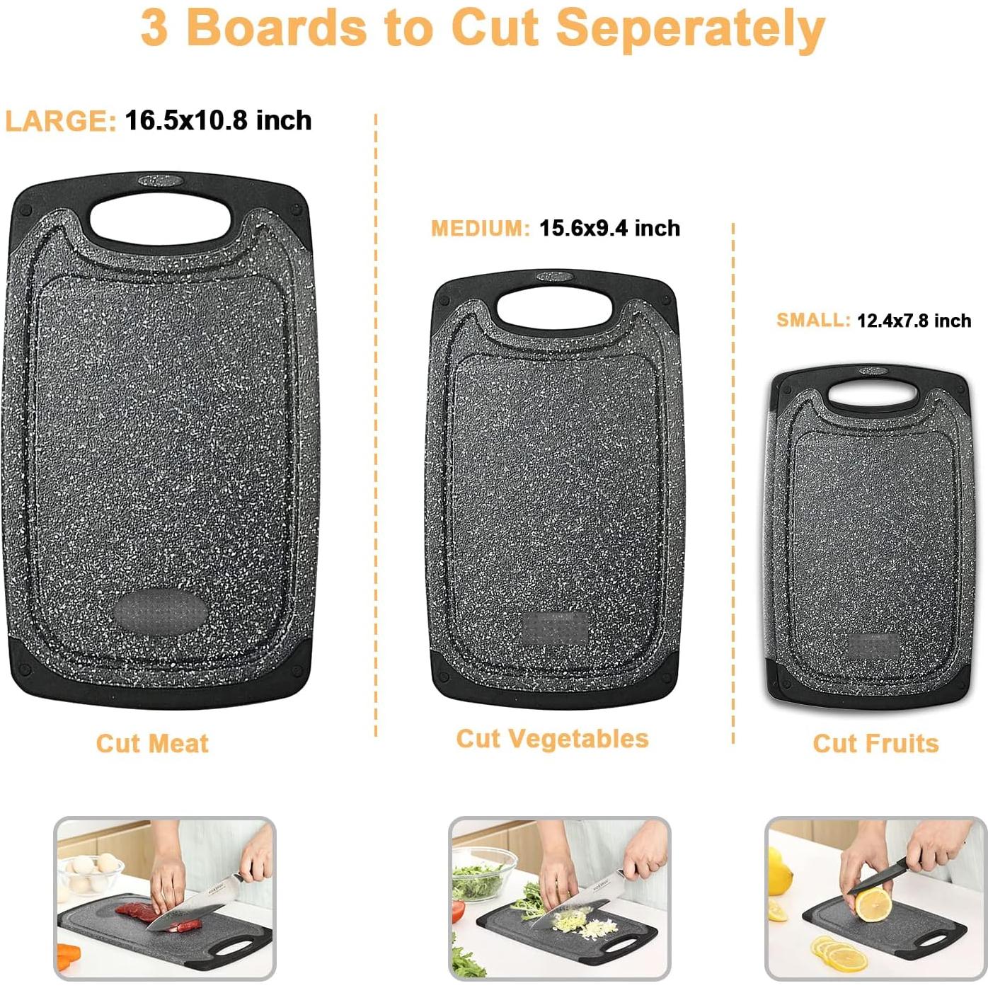Juego de Tablas de Cortar Viretang 3 Piezas XL Antideslizante