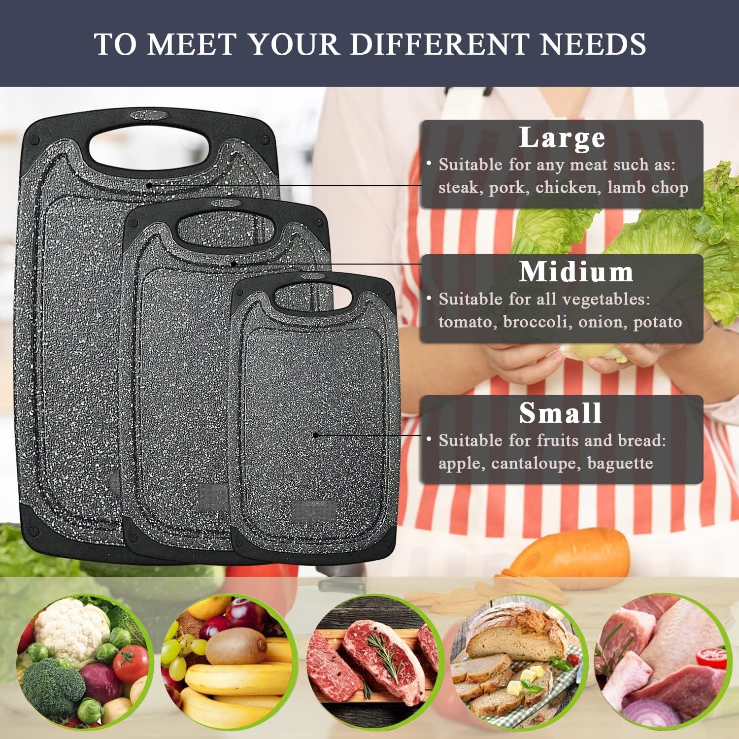 Juego de Tablas de Cortar Viretang 3 Piezas XL Antideslizante