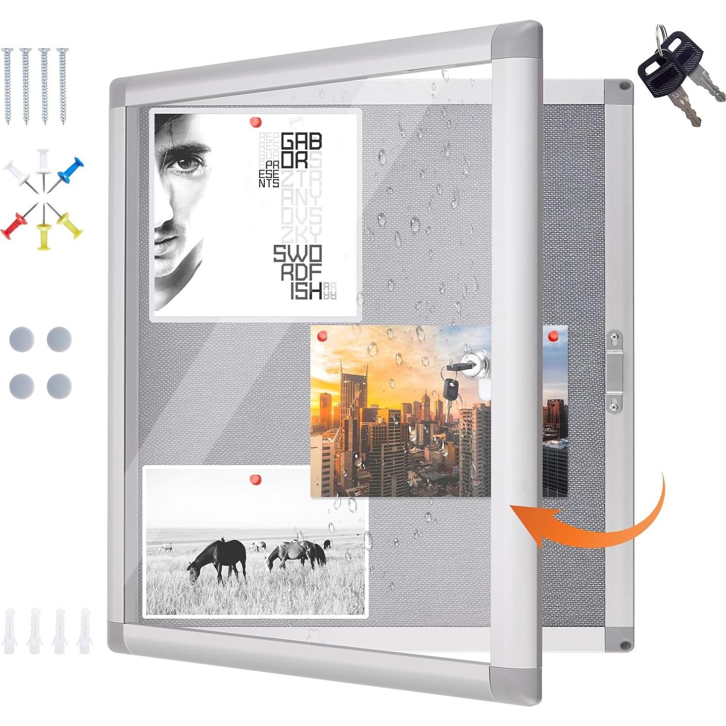 Tablero de Anuncios Cerrado YOKUGO 50.8x40.6cm Impermeable