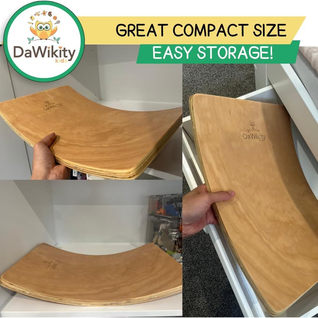 Tabla de Equilibrio de Madera DaWikity Kids 43x30 cm para Niños