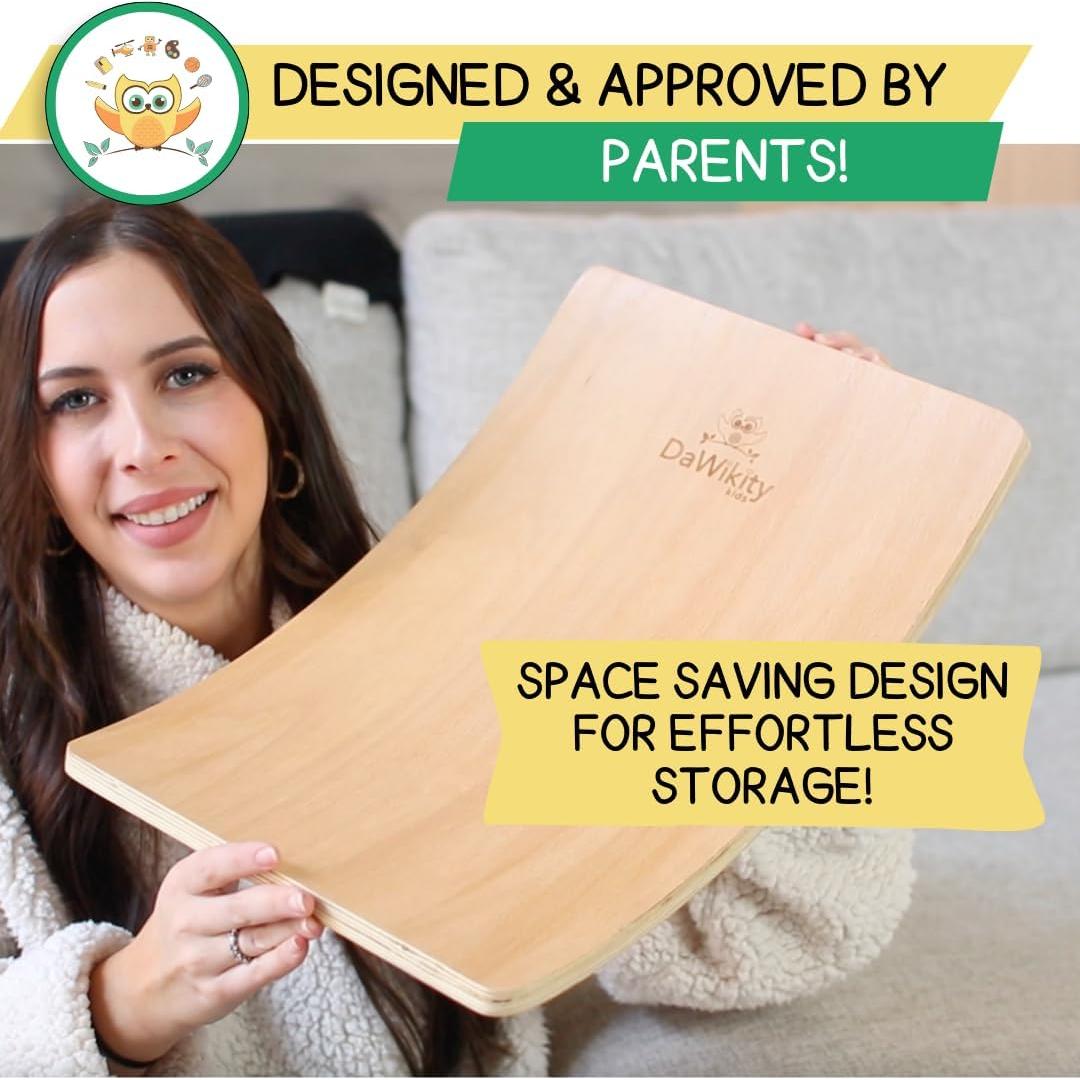 Tabla de Equilibrio de Madera DaWikity Kids 43x30 cm para Niños