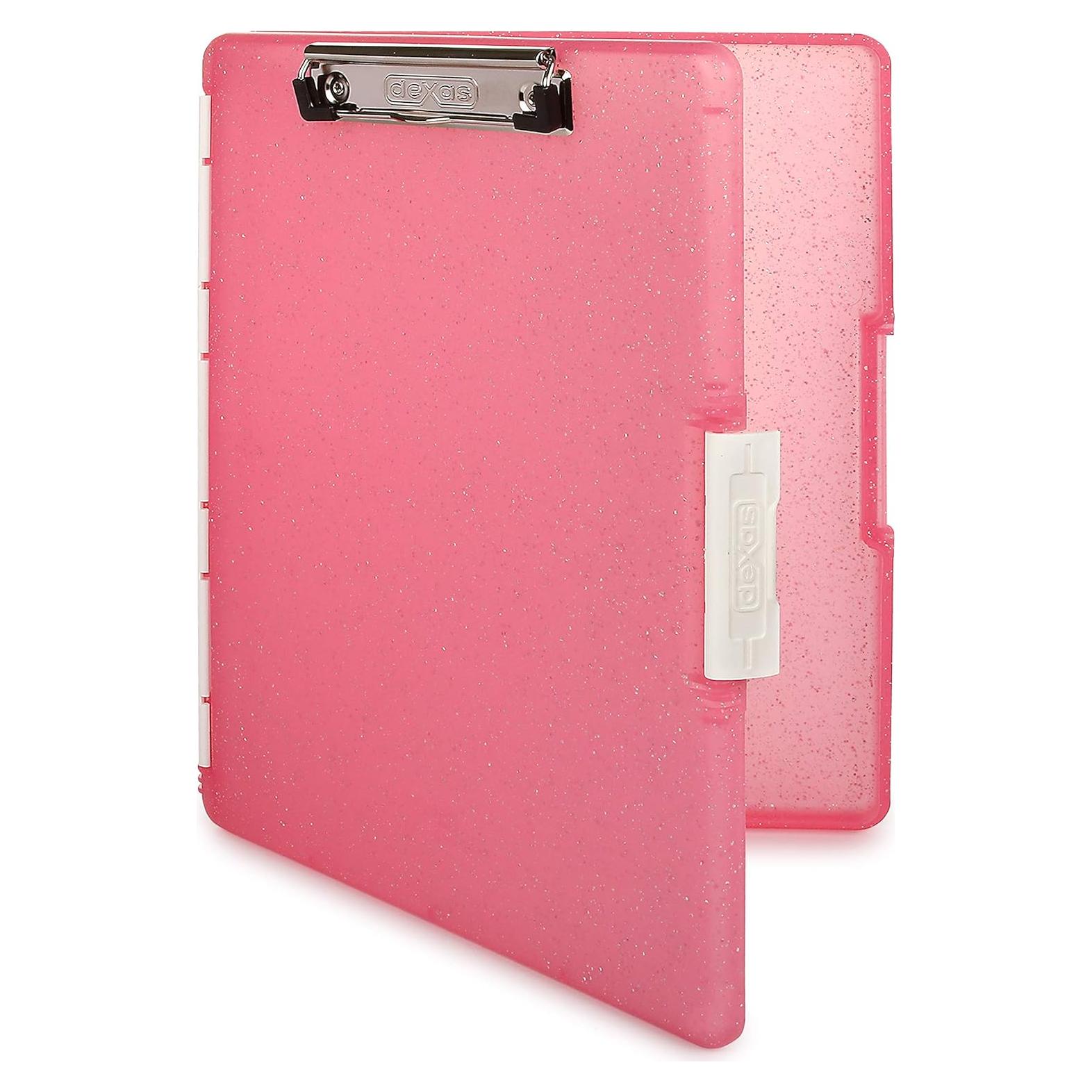Clipboard Dexas Slimcase 2 con Almacenamiento Rosa A4