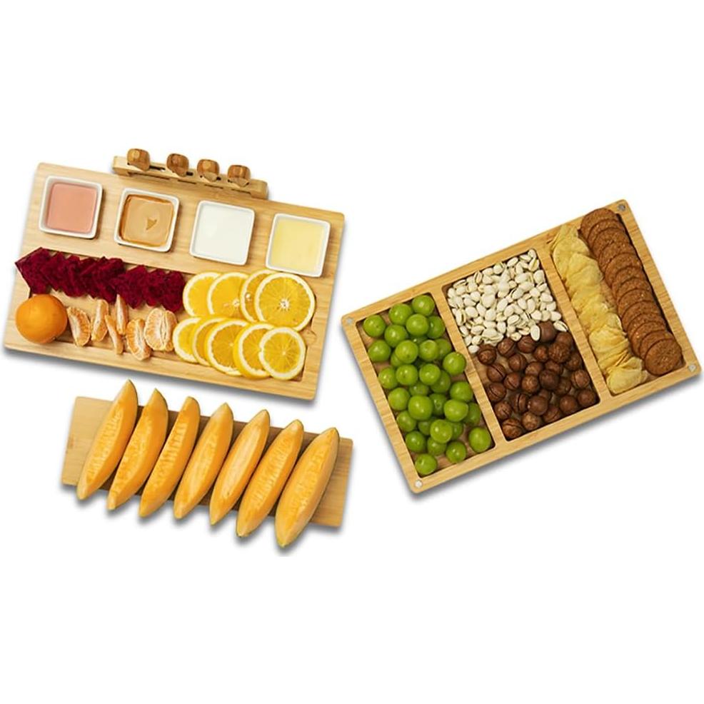 Juego de bandeja de charcutería drmvalg con cuchillos y tazones