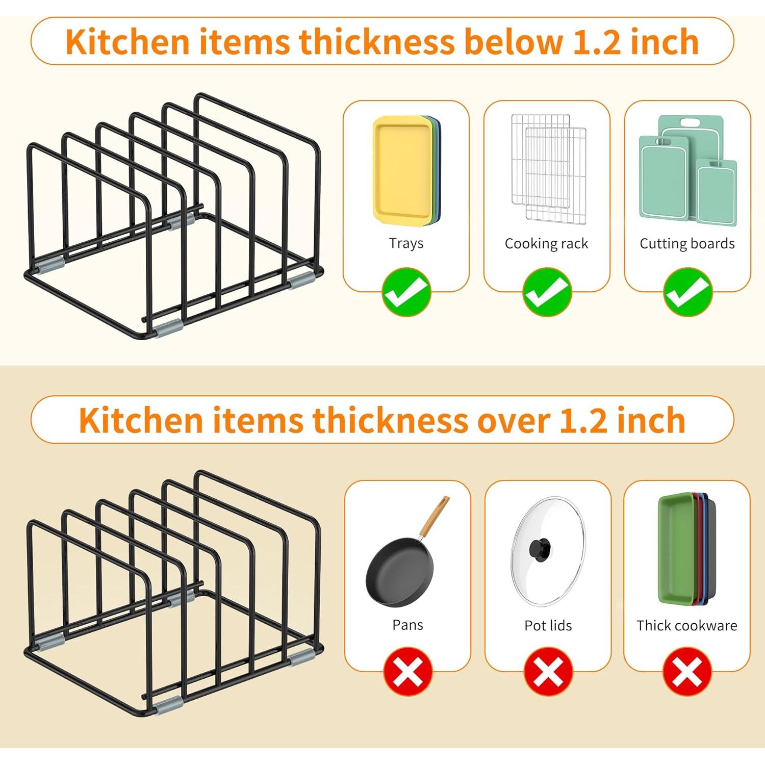 Estante Organizador de Cocina VAEKUCEAN 5 Capas Negro Mediano