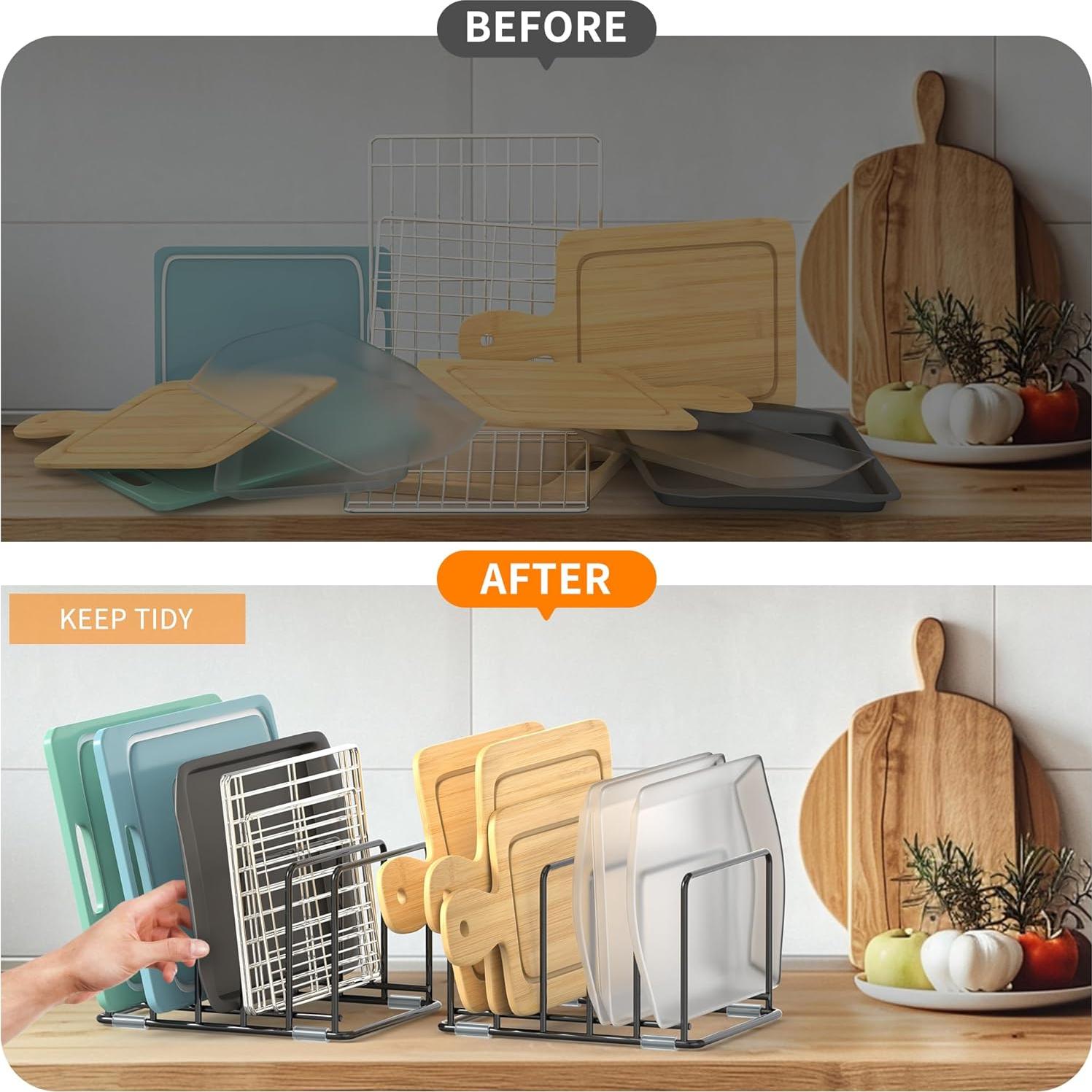 Estante Organizador de Cocina VAEKUCEAN 5 Capas Negro Mediano