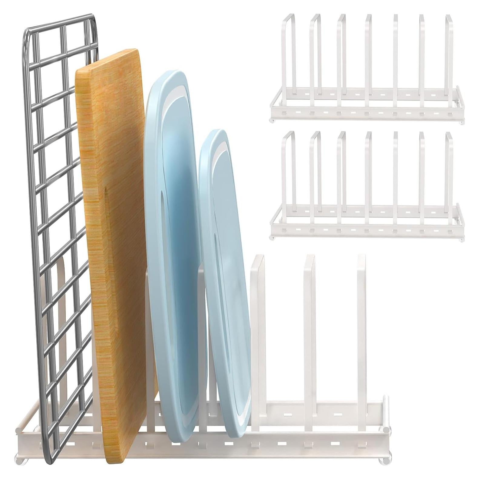 Organizador de Utensilios de Hornear TEAMOLA 2 Pcs Ajustable Blanco