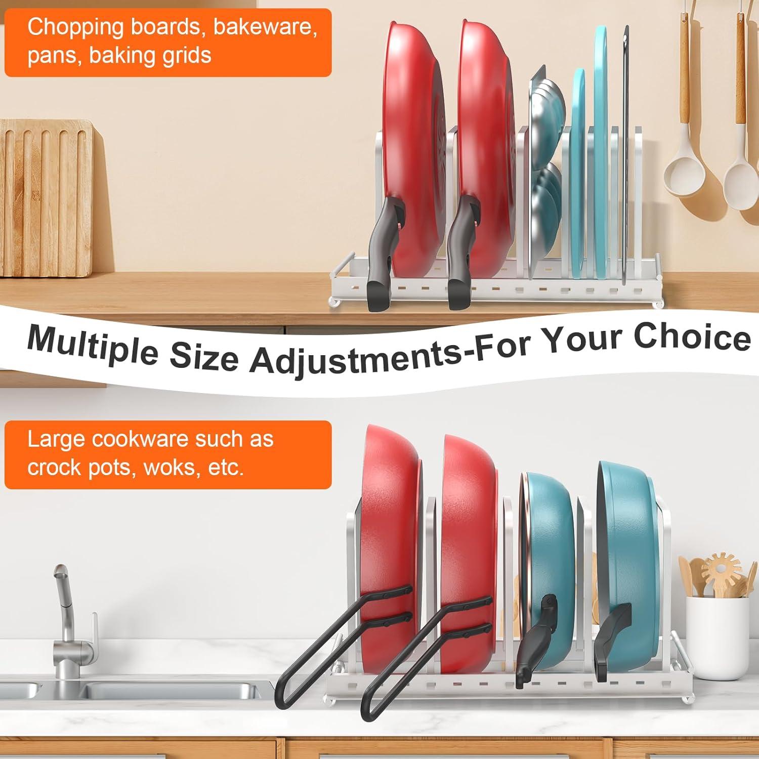 Organizador de Utensilios de Hornear TEAMOLA 2 Pcs Ajustable Blanco