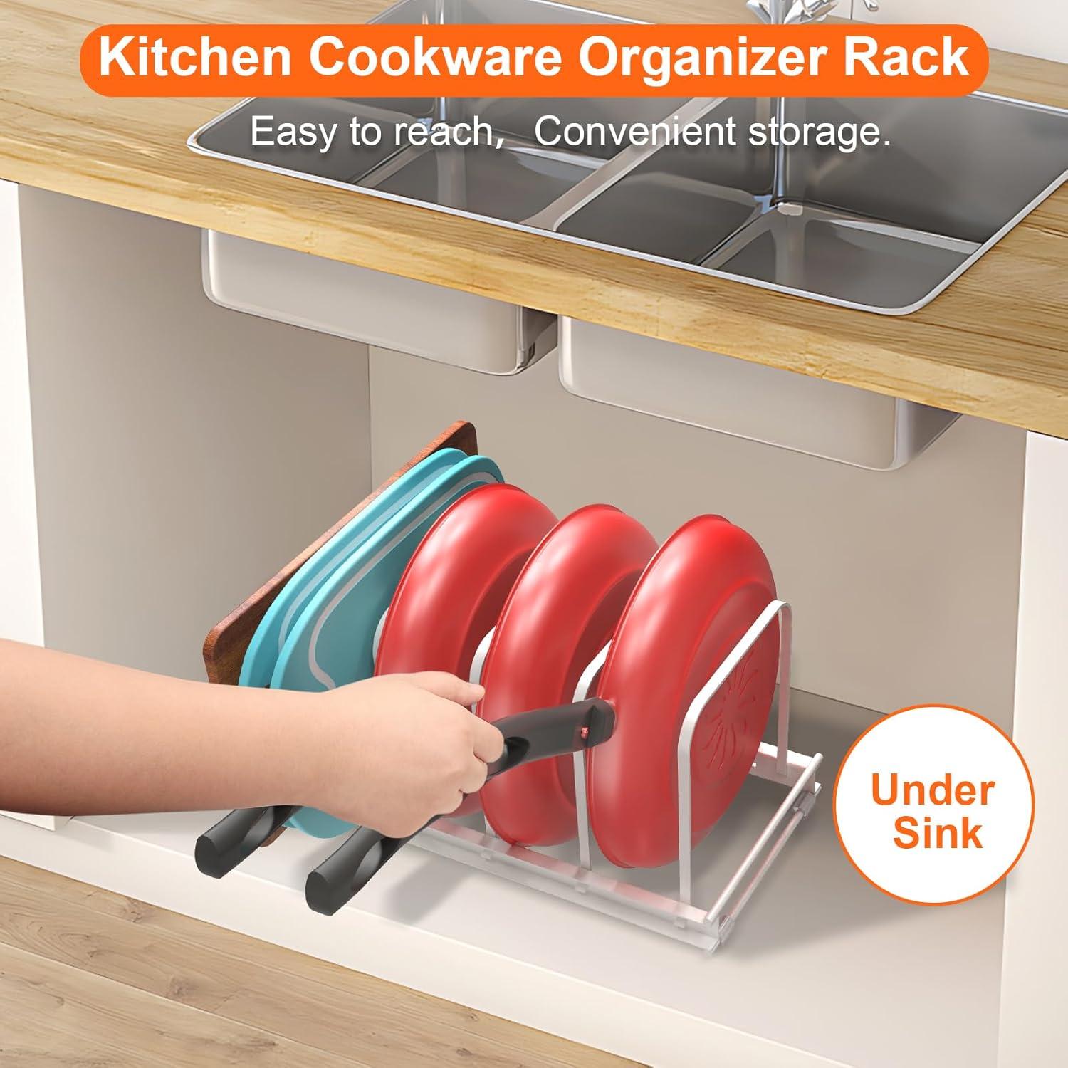 Organizador de Utensilios de Hornear TEAMOLA 2 Pcs Ajustable Blanco