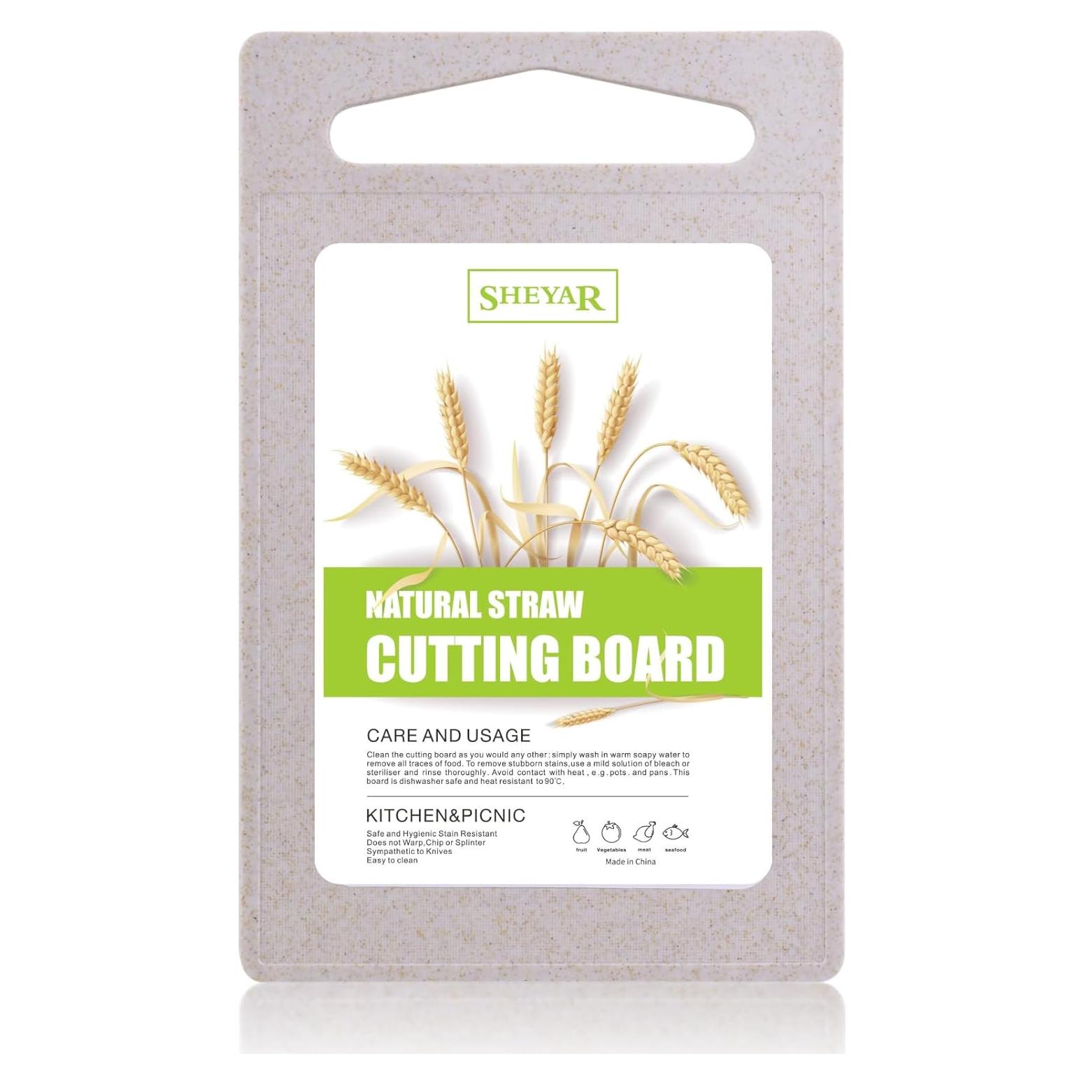 Tabla de Cortar Ecológica zzsbrm 25.4x16cm Fibra de Paja