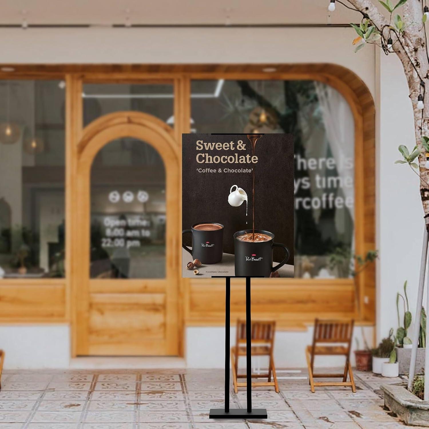 Soporte de Carteles Retráctil Skybok 2 Paquete Metal Negro