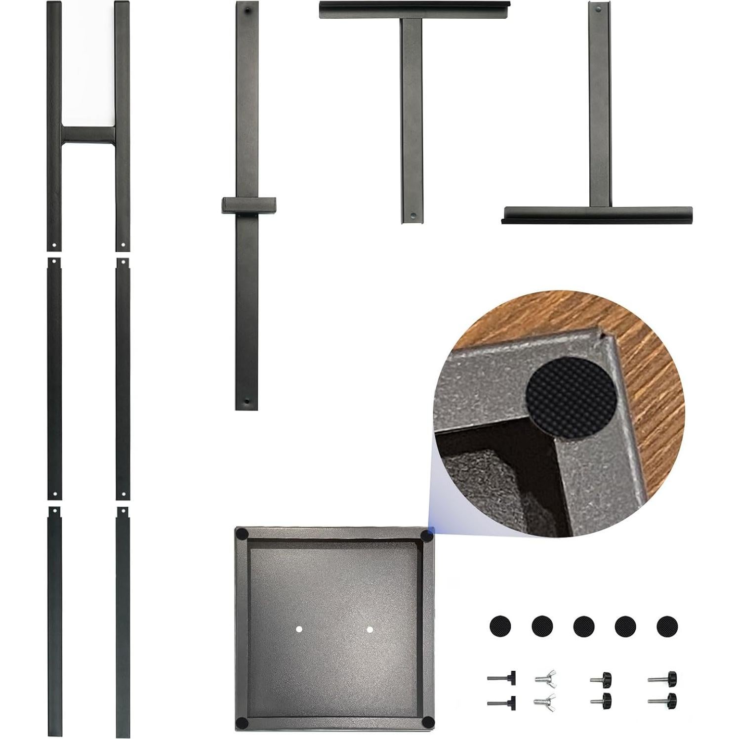 Soporte de Carteles Retráctil Skybok 2 Paquete Metal Negro