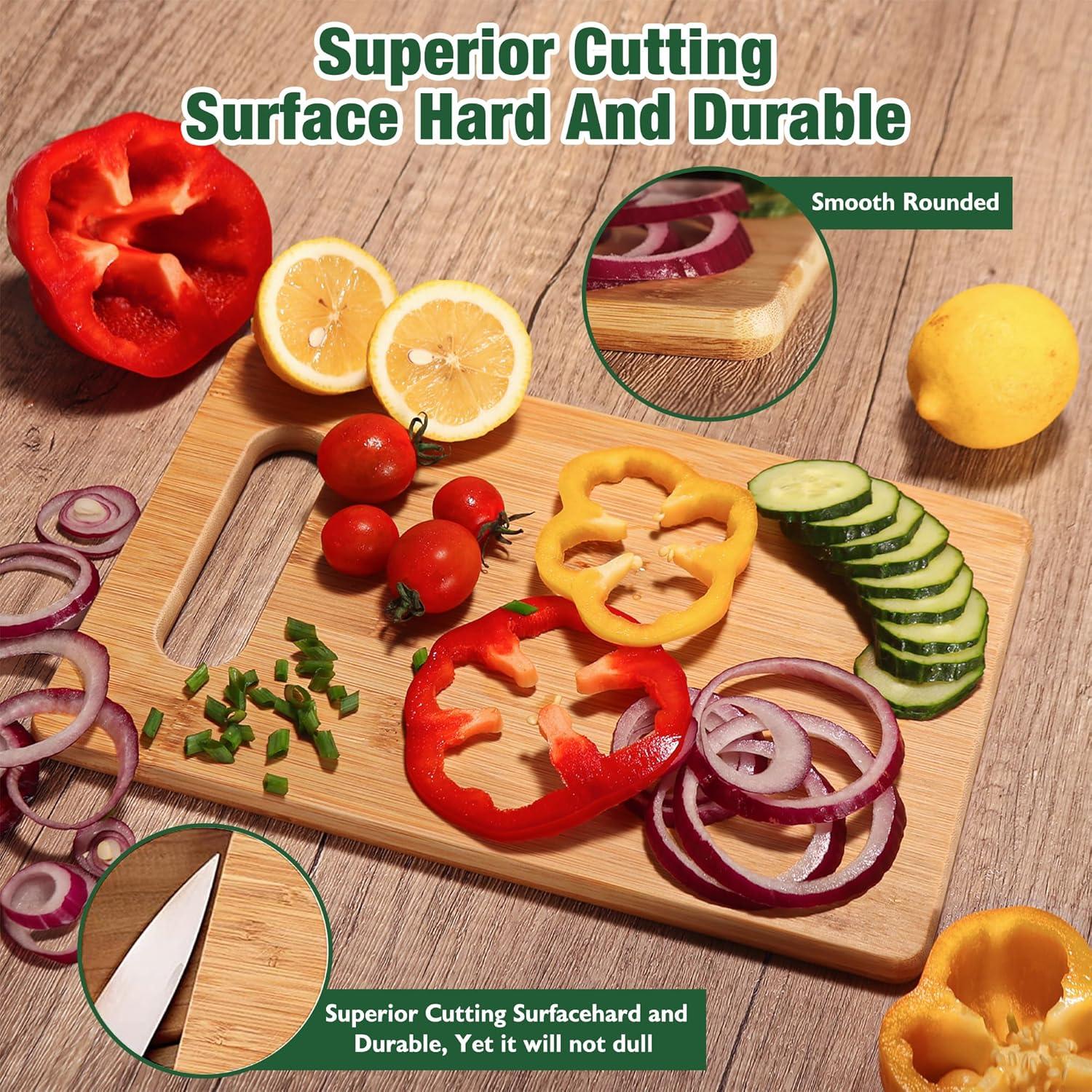 Tabla de Cortar de Bambú Vida de Juego Ocupada 30.5x19.6cm