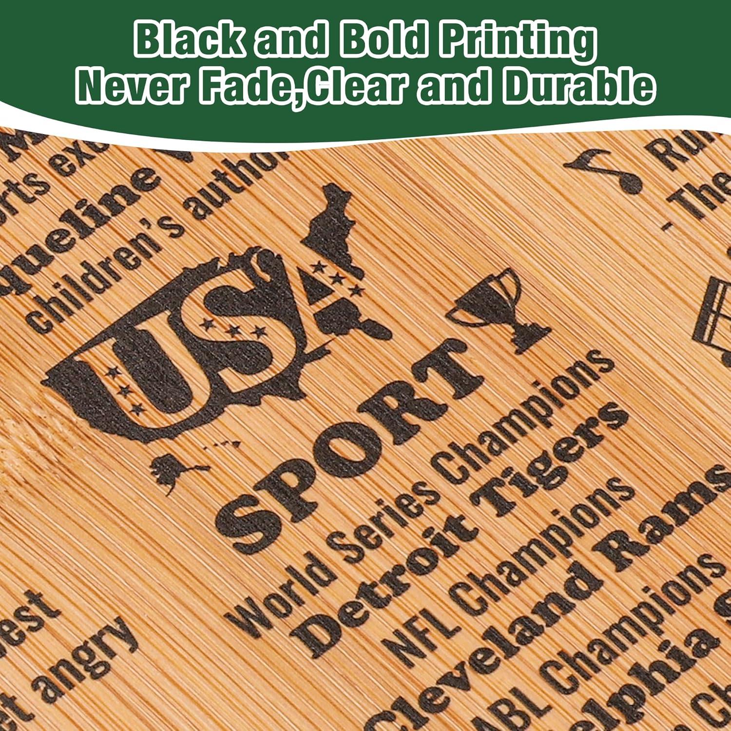 Tabla de Cortar de Bambú Vida de Juego Ocupada 30.5x19.6cm