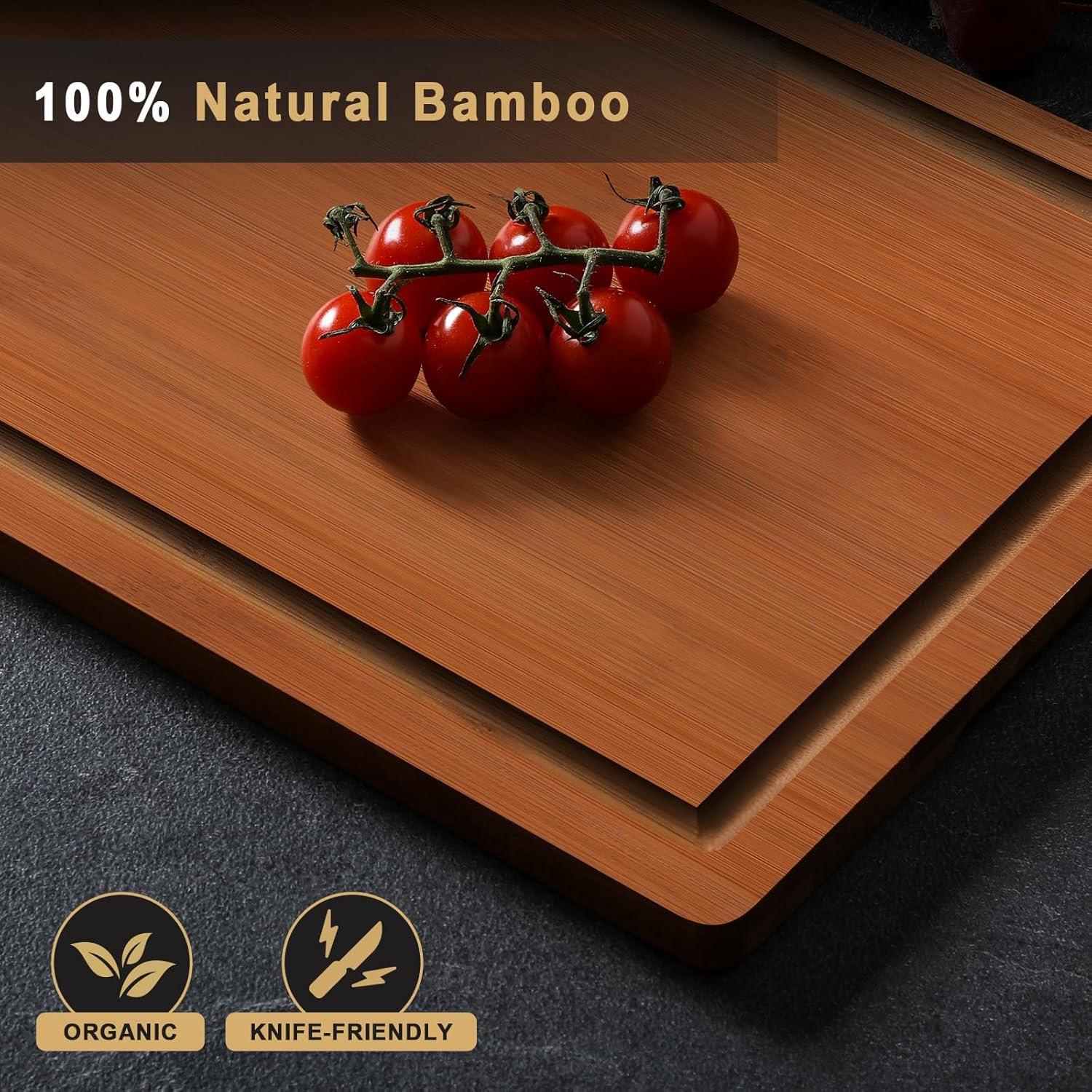 Set de 4 Tablas de Cortar de Bambú Carbonizado Hiware