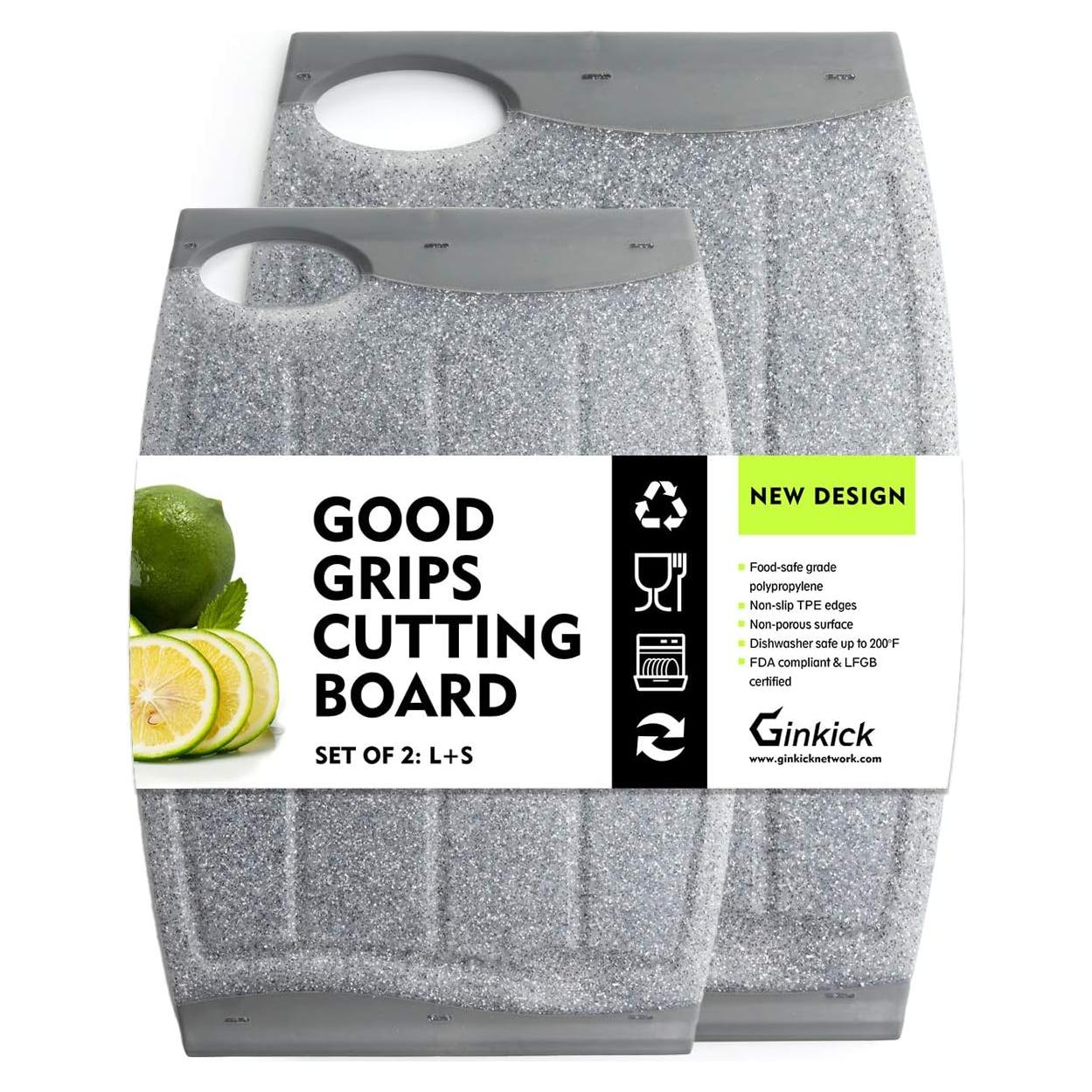 Juego de 2 Tablas de Cortar Ginkick Antideslizantes 32.9x25cm