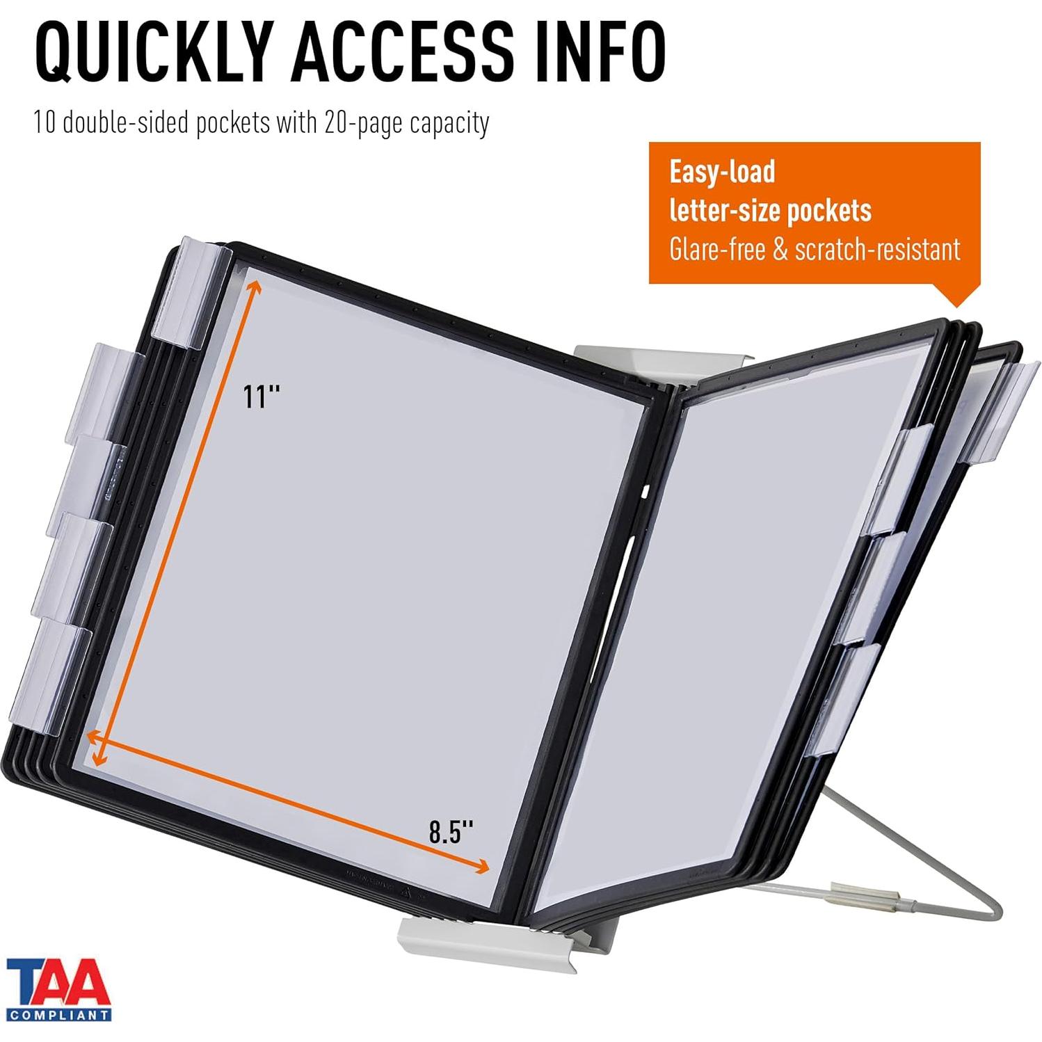 Sistema de Referencia Expandible Durable Instaview 10 Paneles Negro