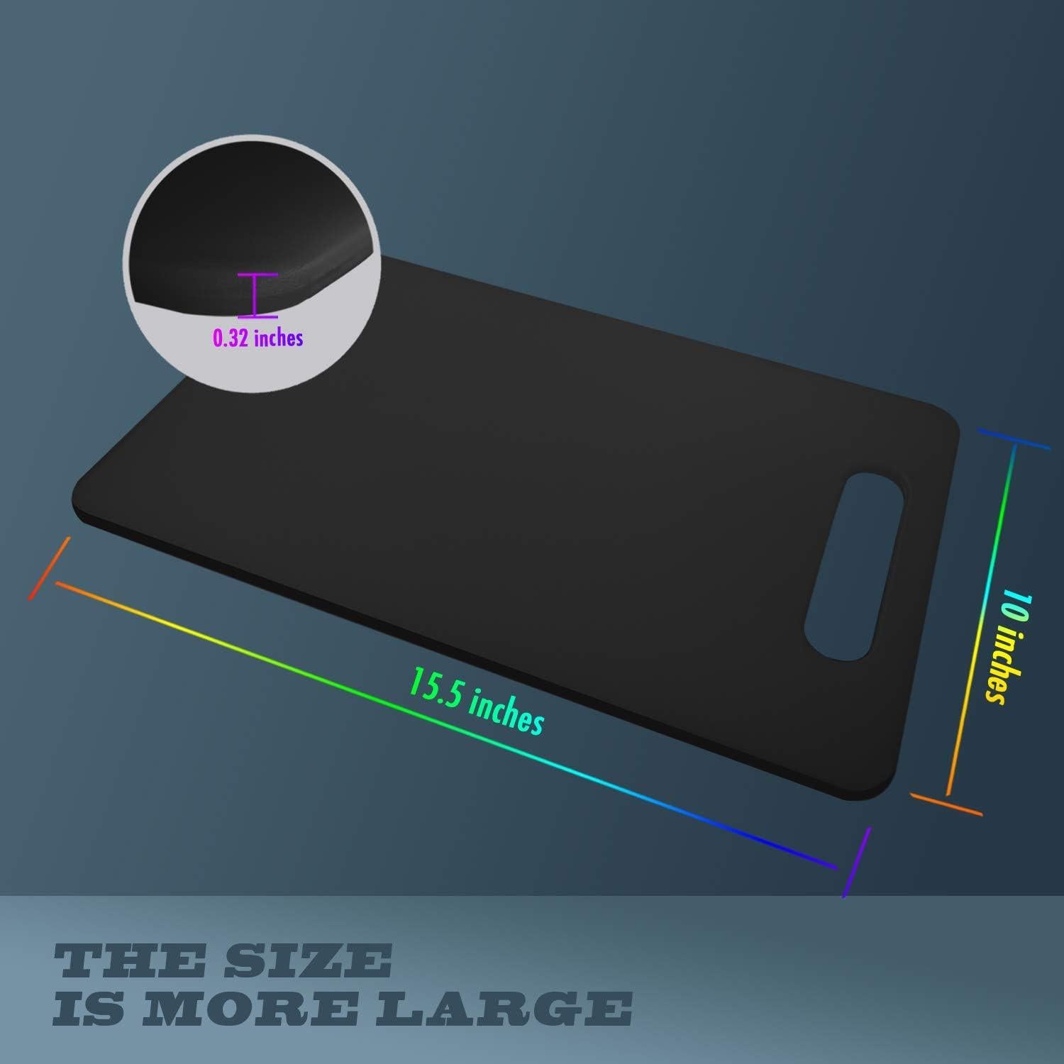 Tabla de Cortar Fotouzy Grande 39x25 cm Antideslizante PP Negro