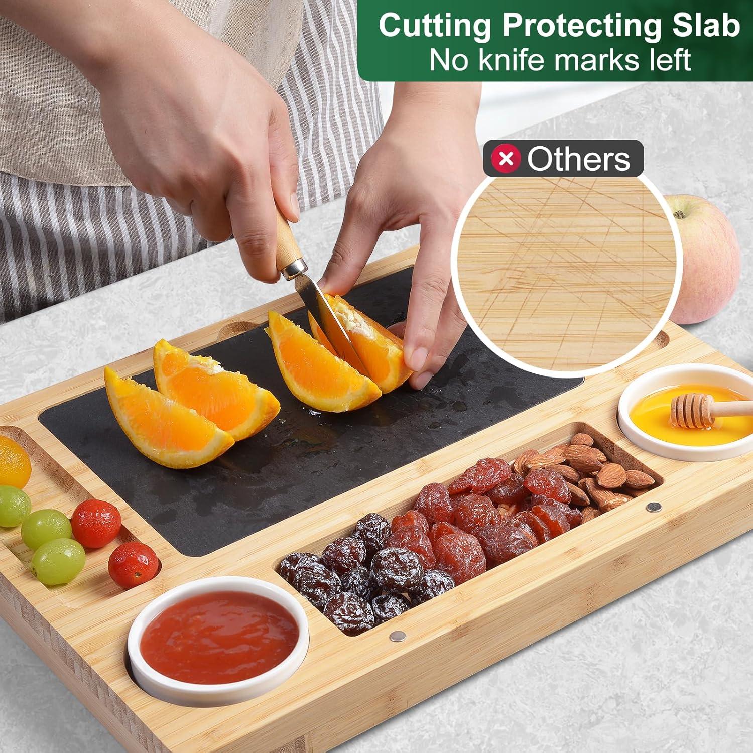 Tabla de Charcutería Grande ROCIRLAB con 2 Bandejas 63.5x30.5cm