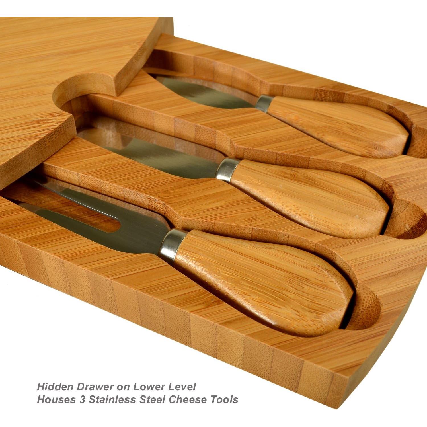 Tabla de Charcutería Compacta Picnic en Ascot de Bambú 45.72 cm
