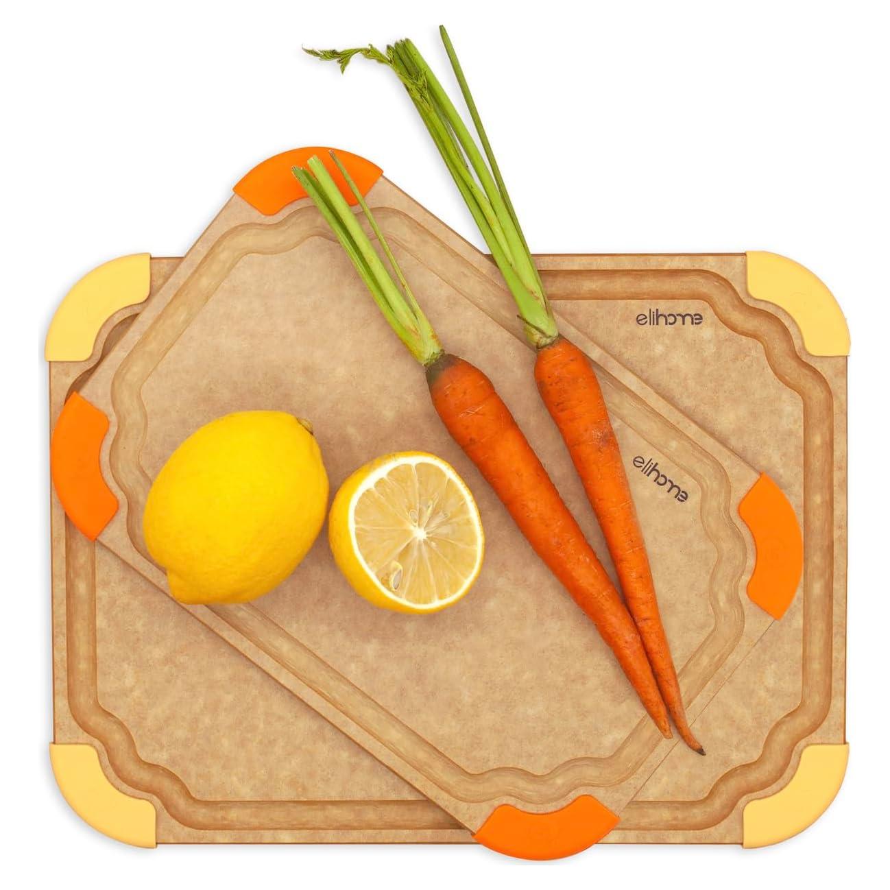 Conjunto de Tablas de Cortar Elihome 2 en 1 Antideslizantes