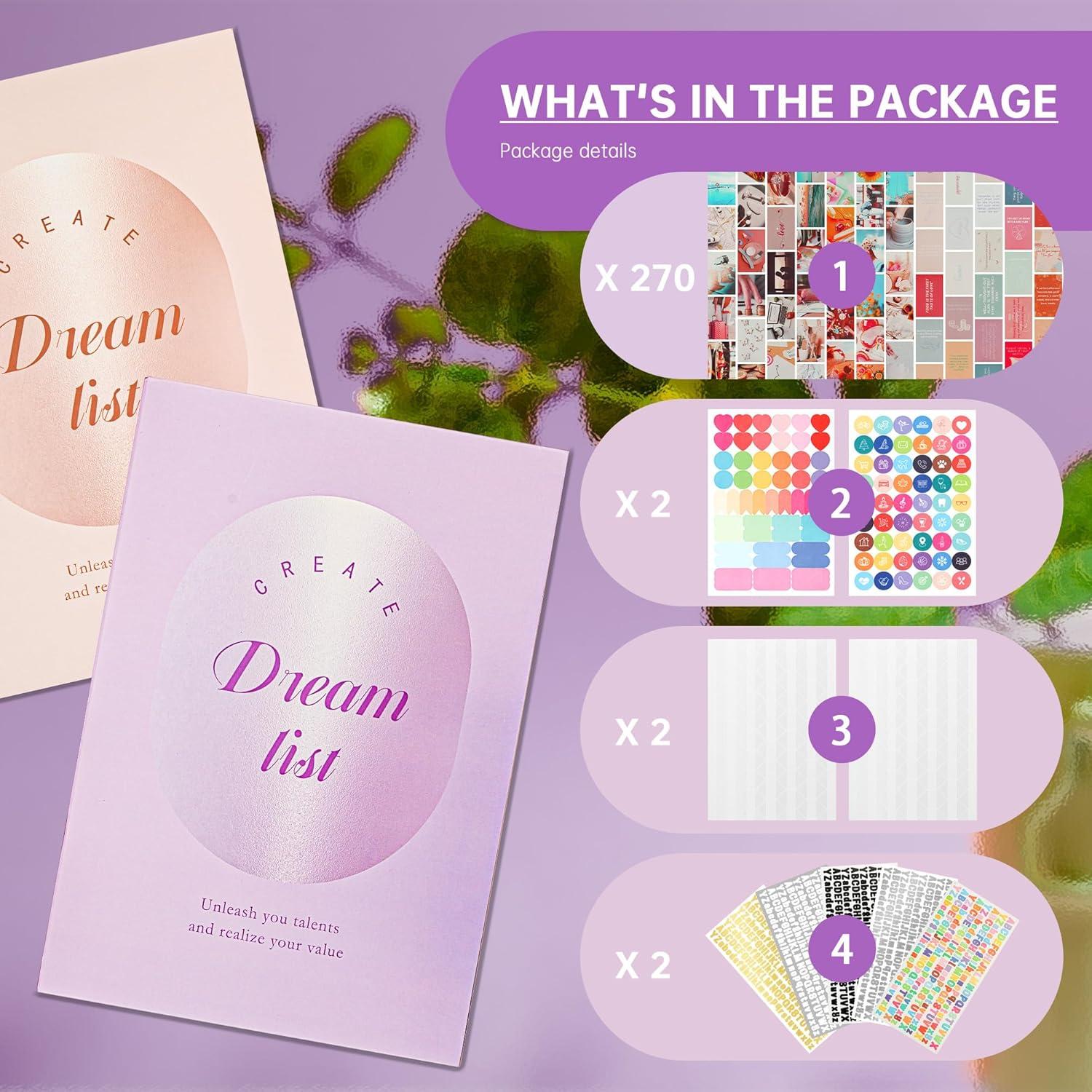 Kit de Tablero de Visión Dvobez 48x34cm - 270 Imágenes Inspiradoras