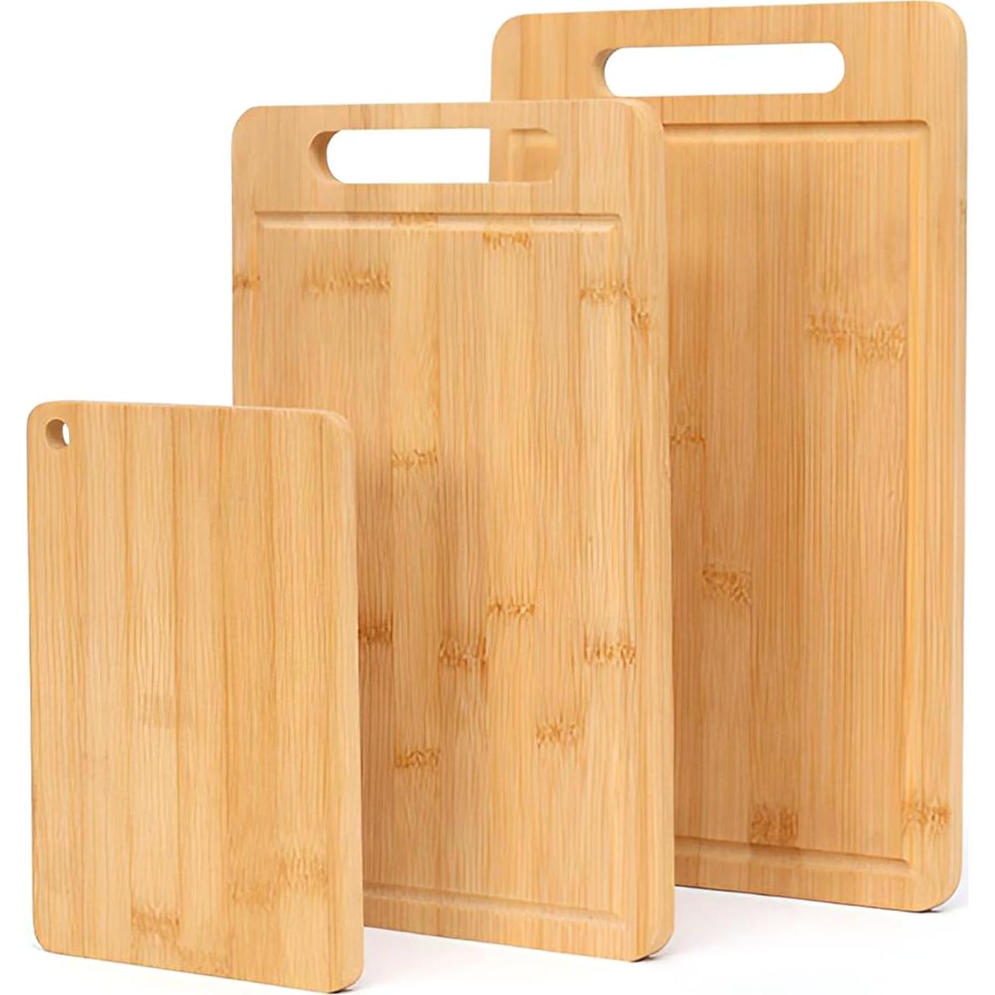 Set de Tablas de Cortar de Bambú Guojanfon 3 Piezas Ecológicas