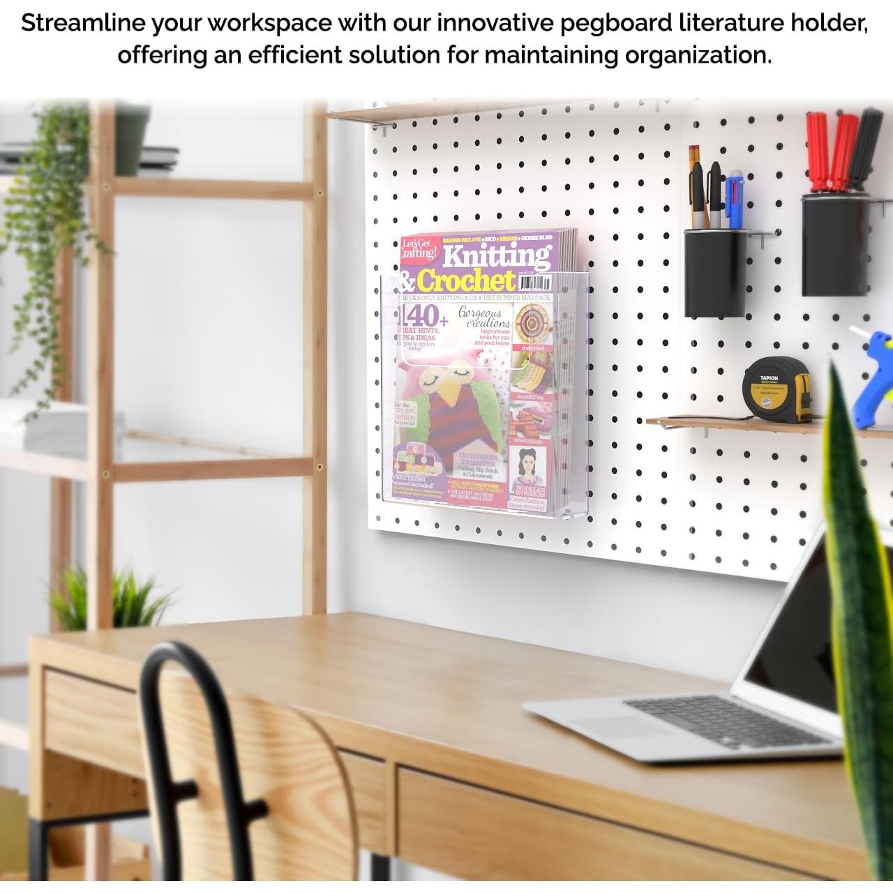 Soporte de Literatura Acrílico Transparente 22.9x25.4 cm Marketing Holders