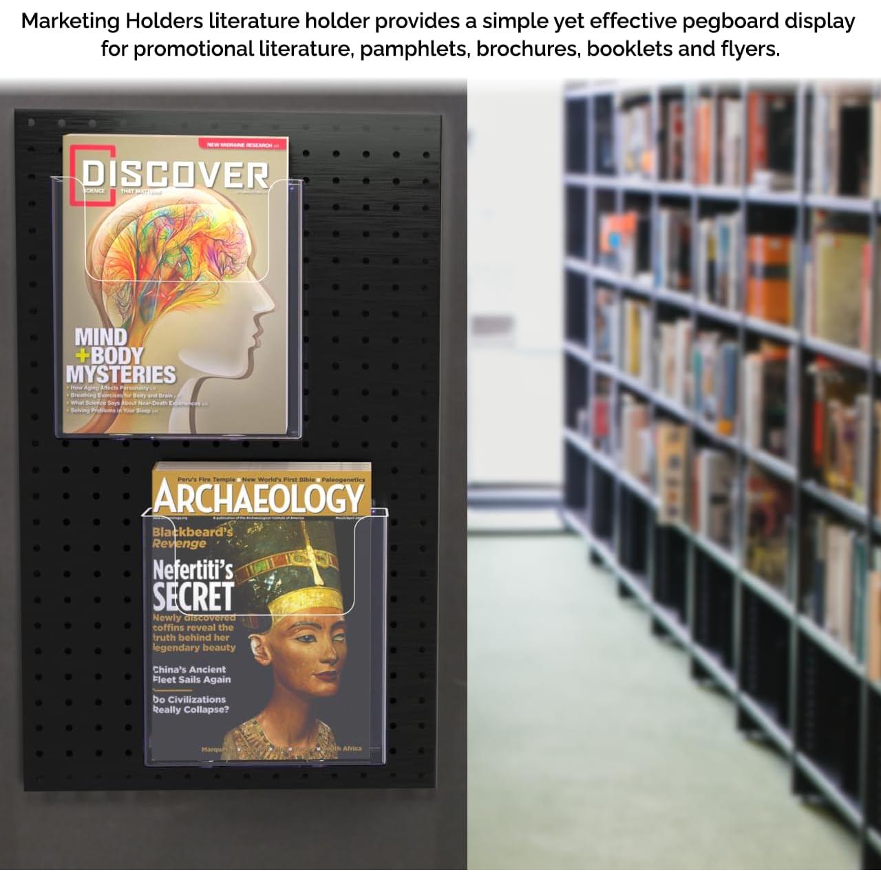 Soporte de Literatura Acrílico Transparente 22.9x25.4 cm Marketing Holders