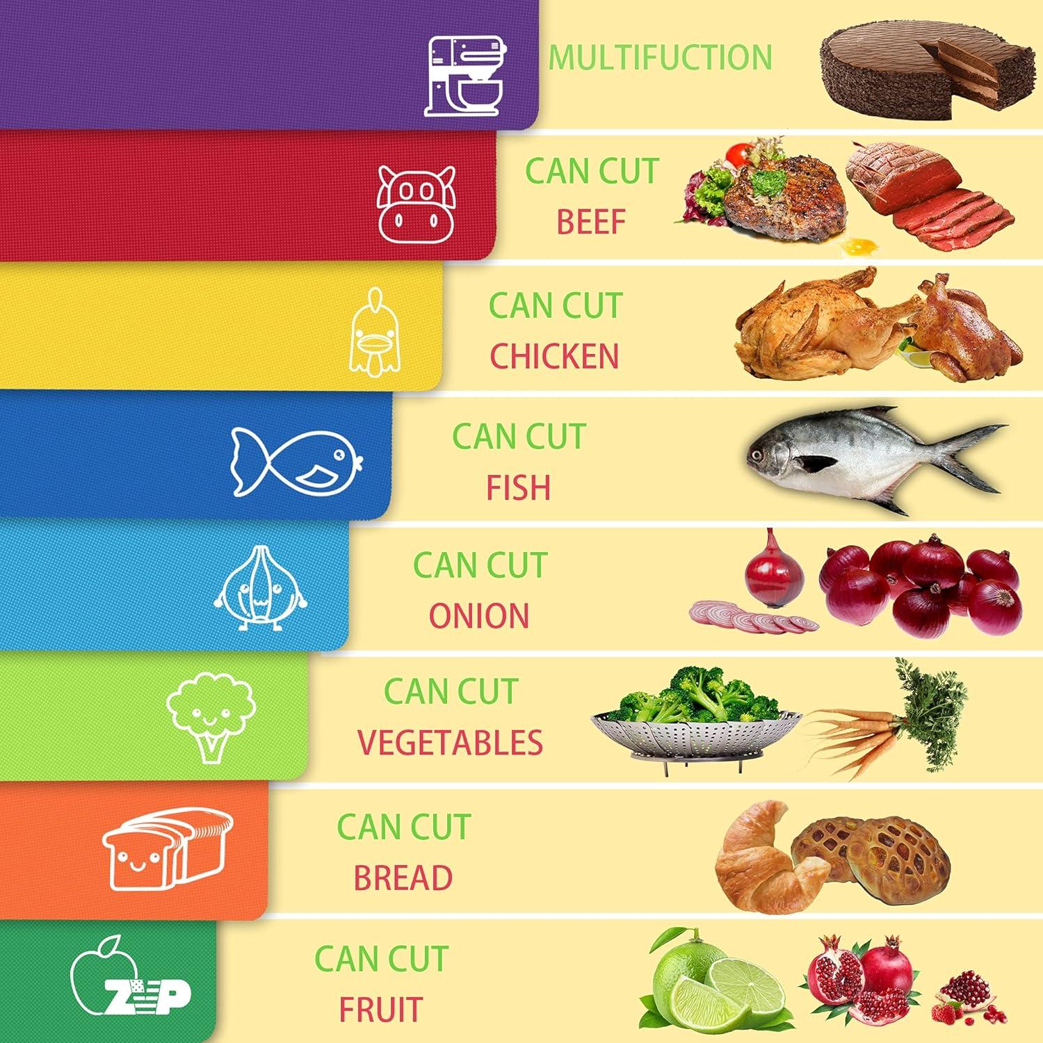 Tablas de Cortar ZVP Arcoíris Antideslizantes 38x30 cm