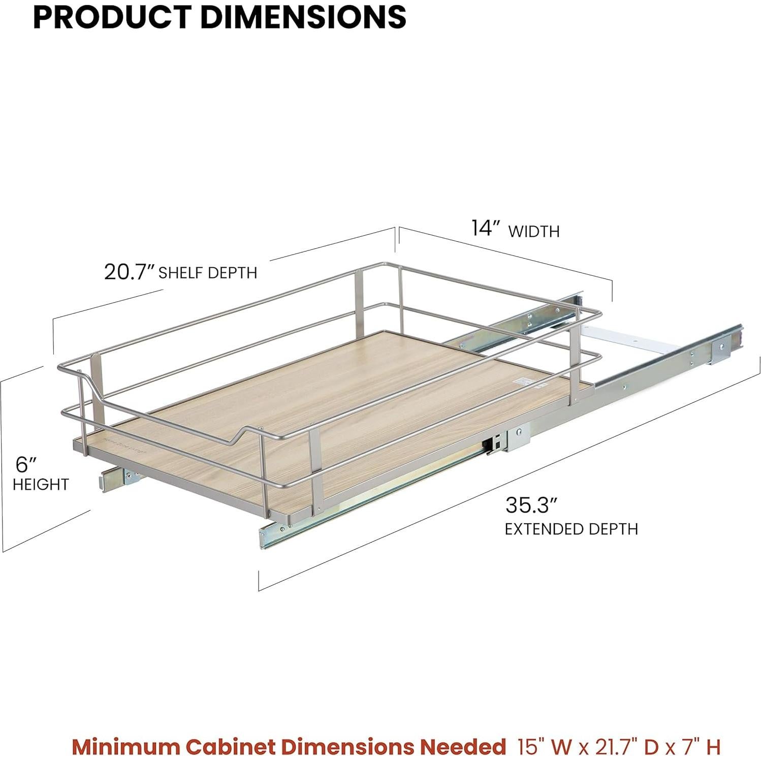 Organizador de Gabinete de Cocina Home Zone Living 1 Nivel 35.56 cm