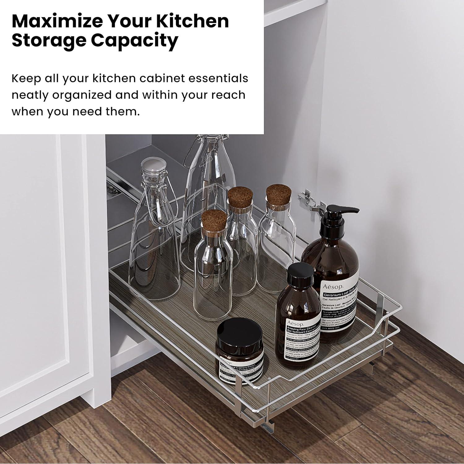 Organizador de Gabinete de Cocina Home Zone Living 1 Nivel 35.56 cm