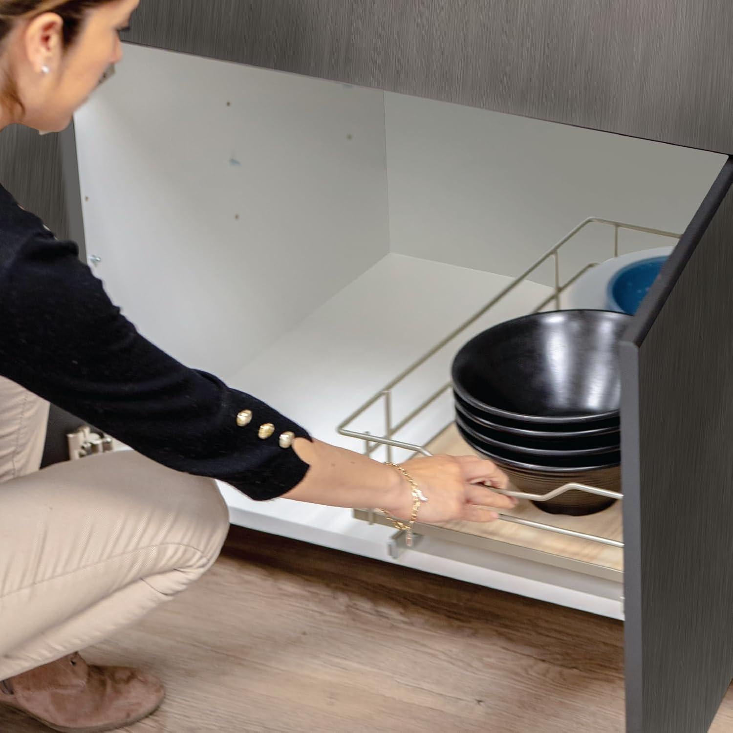 Organizador de Gabinete de Cocina Home Zone Living 1 Nivel 35.56 cm