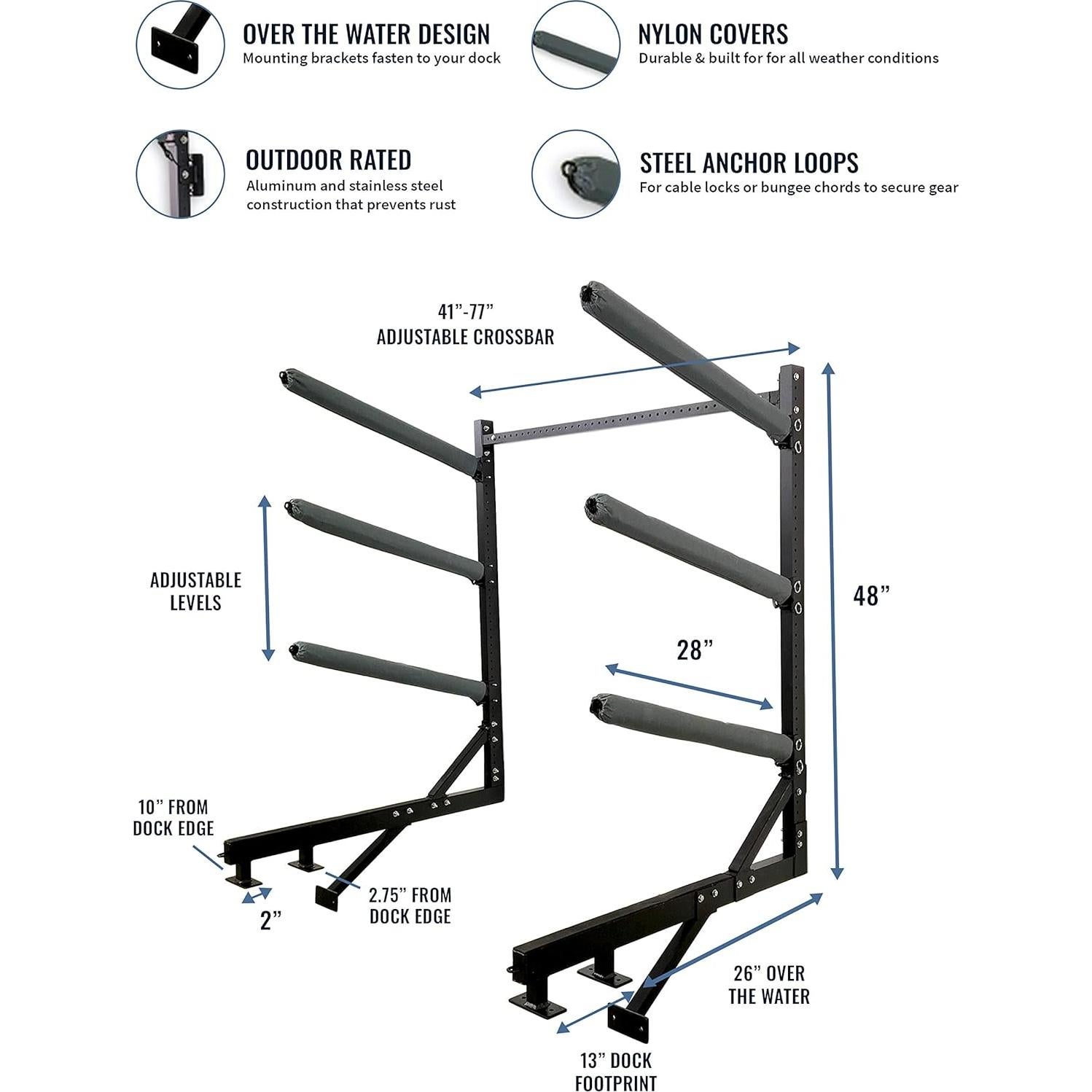 Soporte de Almacenamiento para Paddleboard StoreYourBoard, 4 Tablas, 181 kg