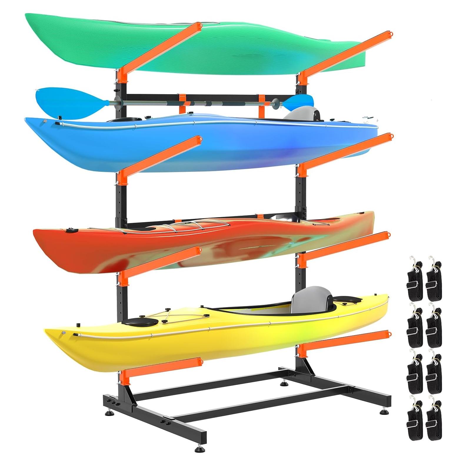 Estante de Almacenamiento de Kayak UOKRR 4 Niveles Ajustable