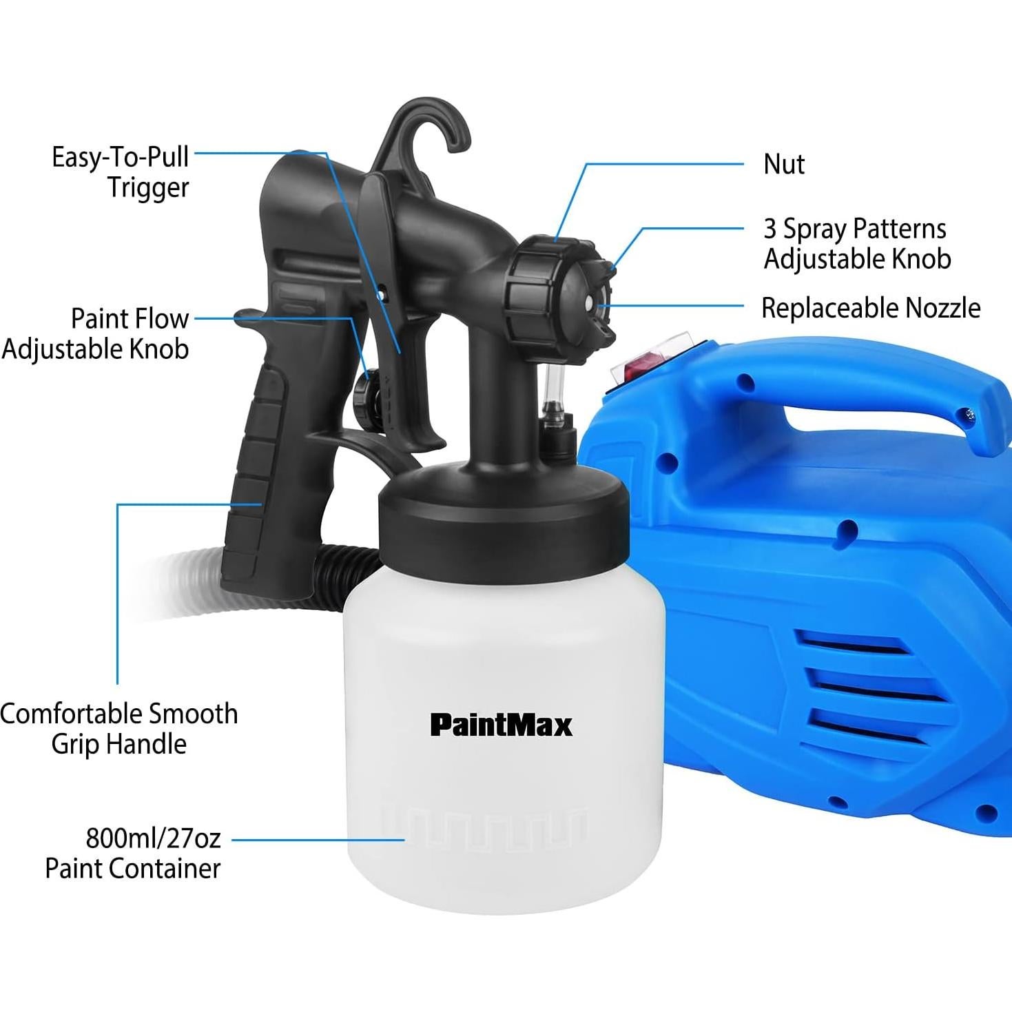 Pulverizador de Pintura Eléctrico Moclever HVLP 800ml/min