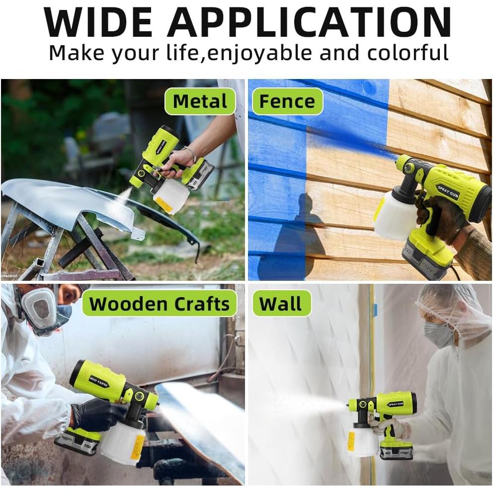 Pulverizador de pintura HVLP HaopkZapyr 200W 1000ml Inalámbrico