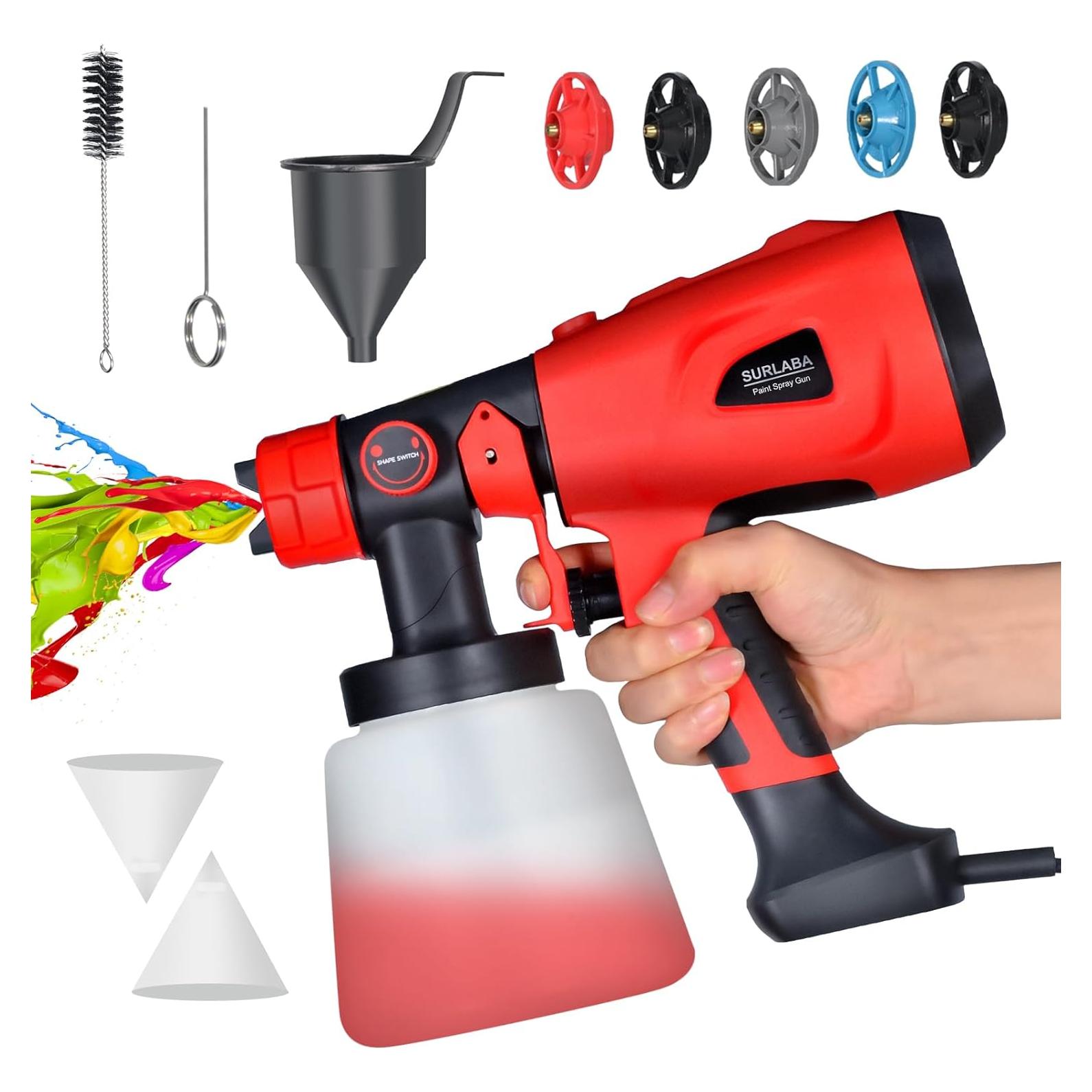 Pulverizador de Pintura Eléctrico SURLABA 800ml 800W 3 Patrones